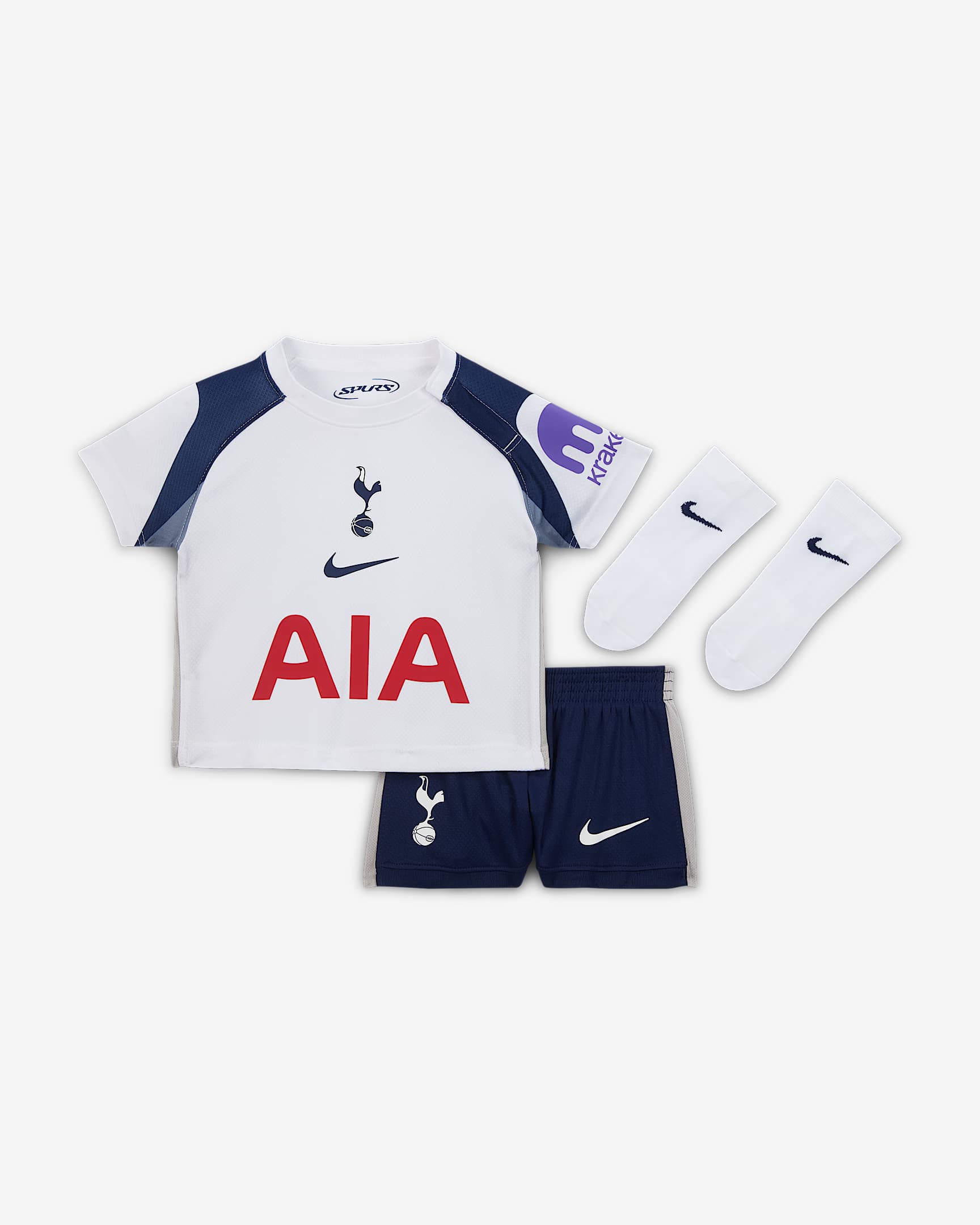 Tottenham Hotspur 2025/26 Stadium Home Baby/Toddler Nike Soccer Replica 3-Piece Kit - White/Binary Blue/Light Iron Ore/Binary Blue