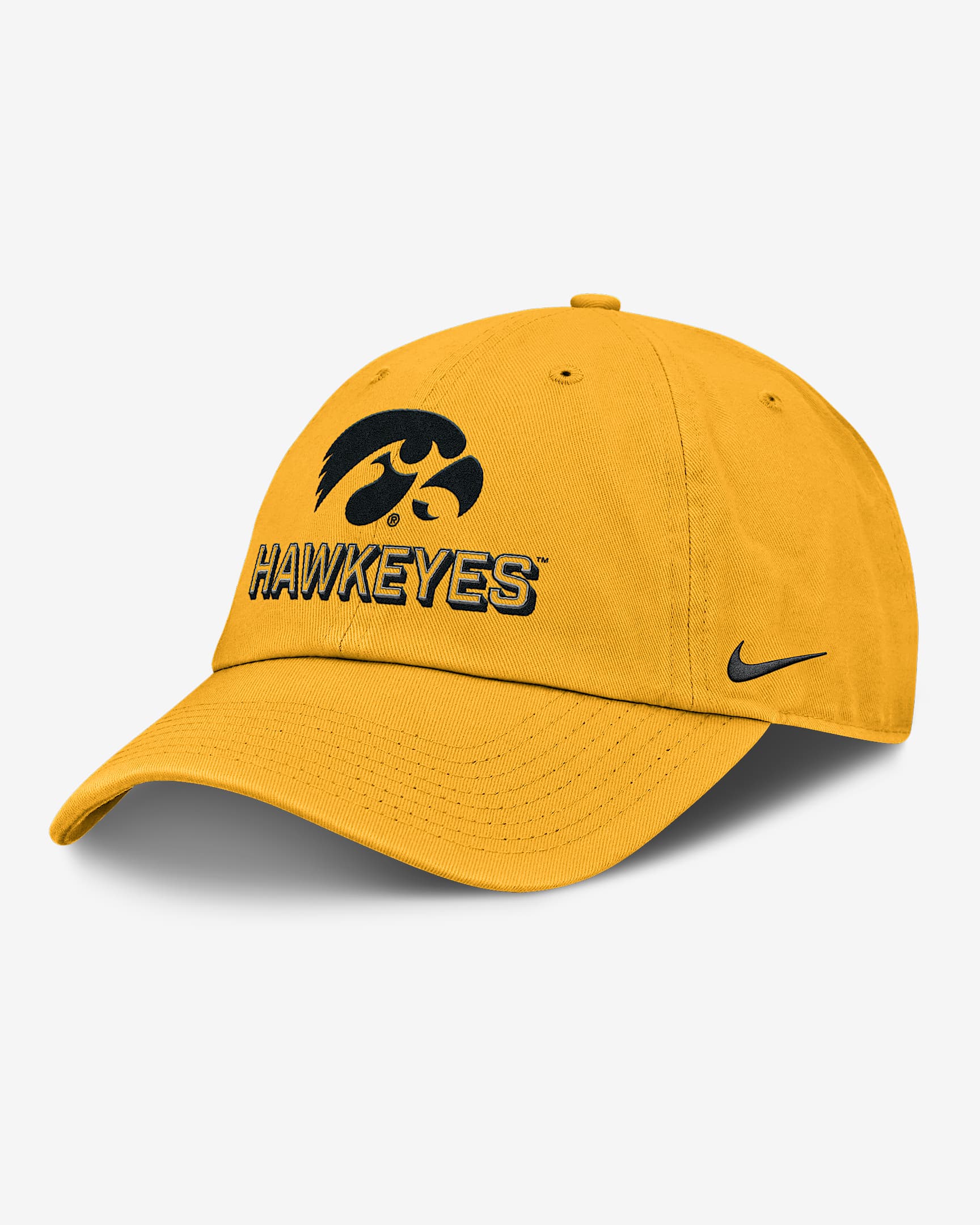 Iowa On-Field Club Gameday Men's Nike College Adjustable Hat - Gold