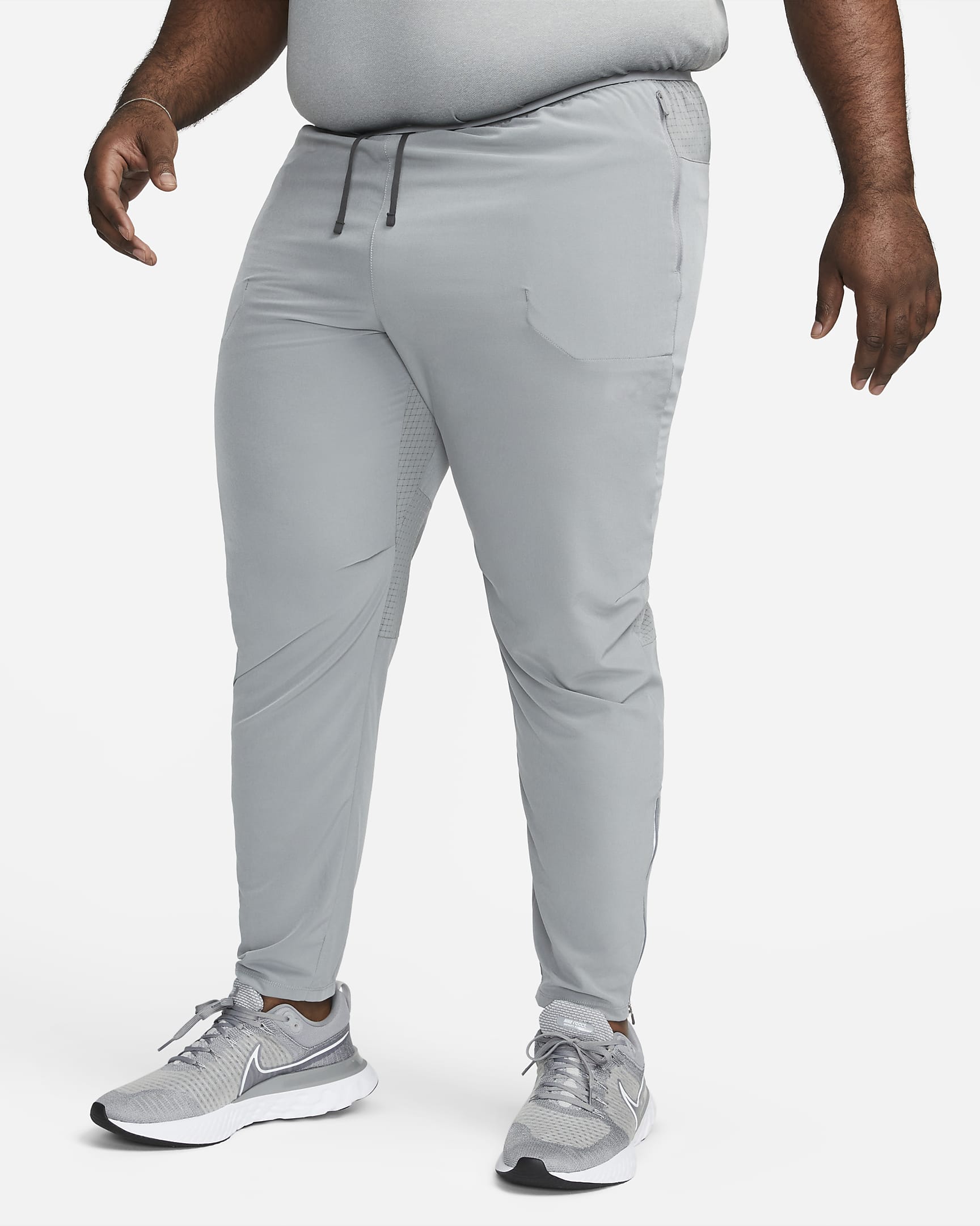 Vævede Nike Phenom Dri-FIT-løbebukser til mænd - Smoke Grey