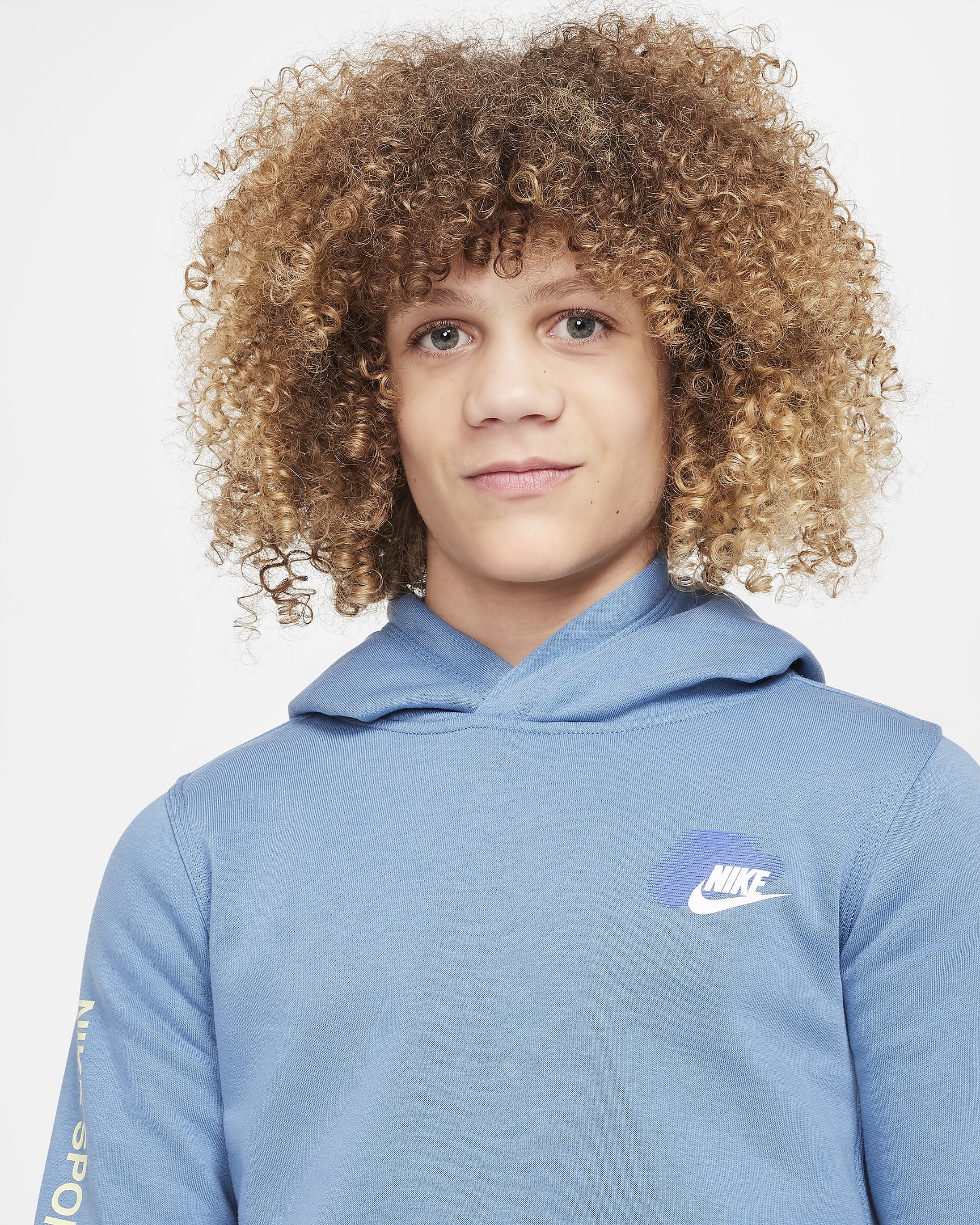 Nike Sportswear Standard Issue Older Kids' (Boys') Fleece Pullover Hoodie - Aegean Storm