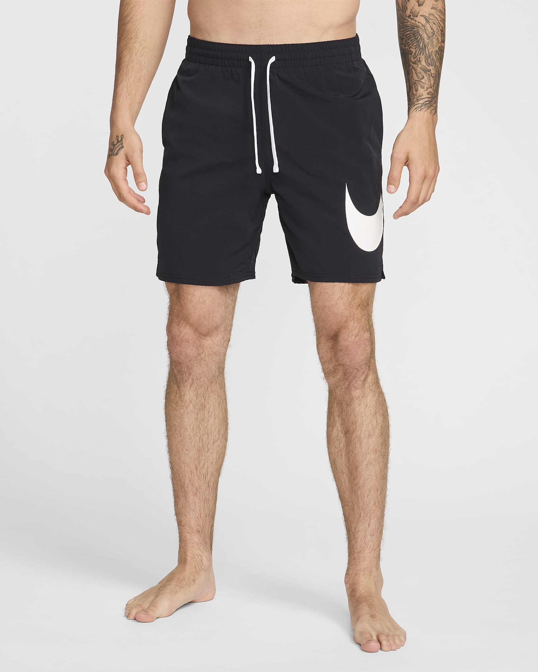 Short de volley 18 cm Nike Swim pour homme - Noir/Blanc/Blanc