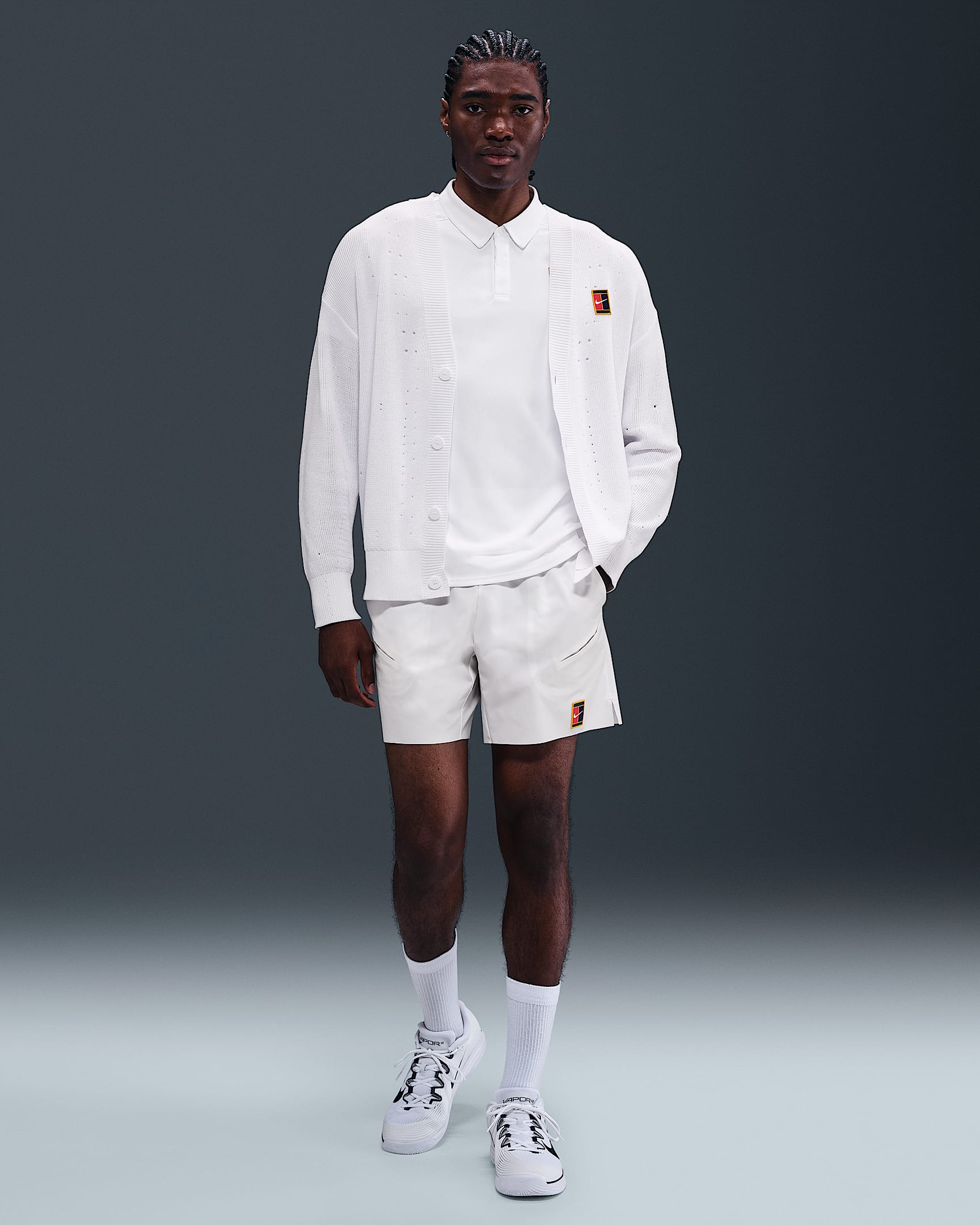 NikeCourt Slam Pantalón corto de tenis Dri-FIT - Hombre - Blanco