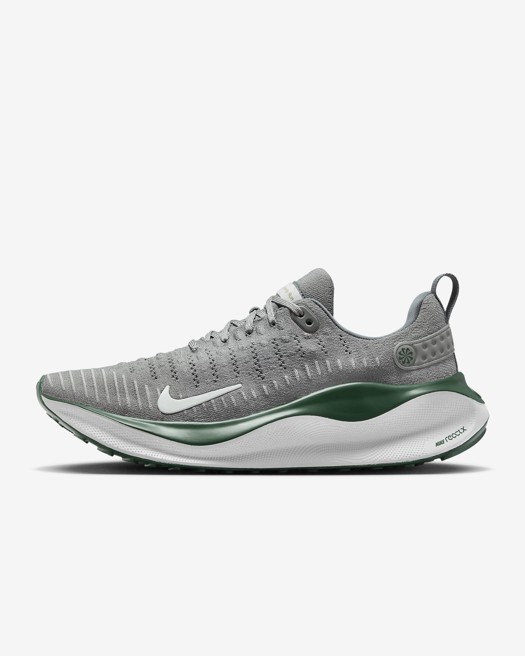 Nike InfinityRN 4 (Team) Men's Road Running Shoes - Cool Grey/Gorge Green/White