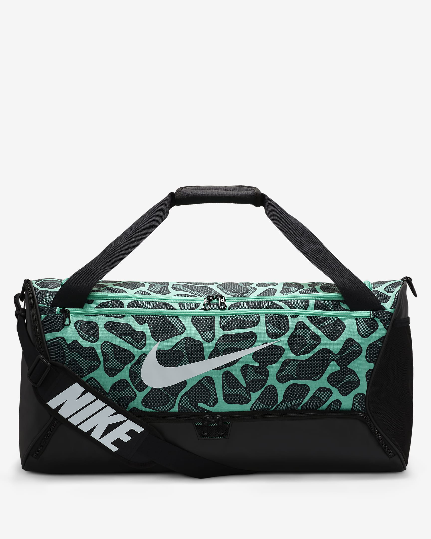 Nike Brasilia Duffel Bag (Medium, 60L) - Light Menta/Black/White