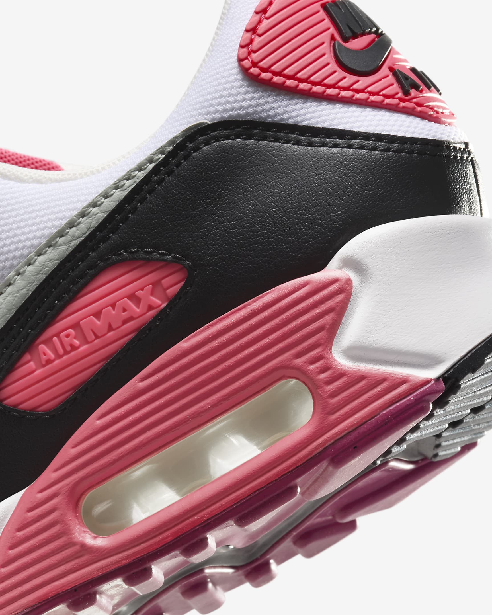 Nike Air Max 90 Women's Shoes - White/Aster Pink/Black/Light Silver