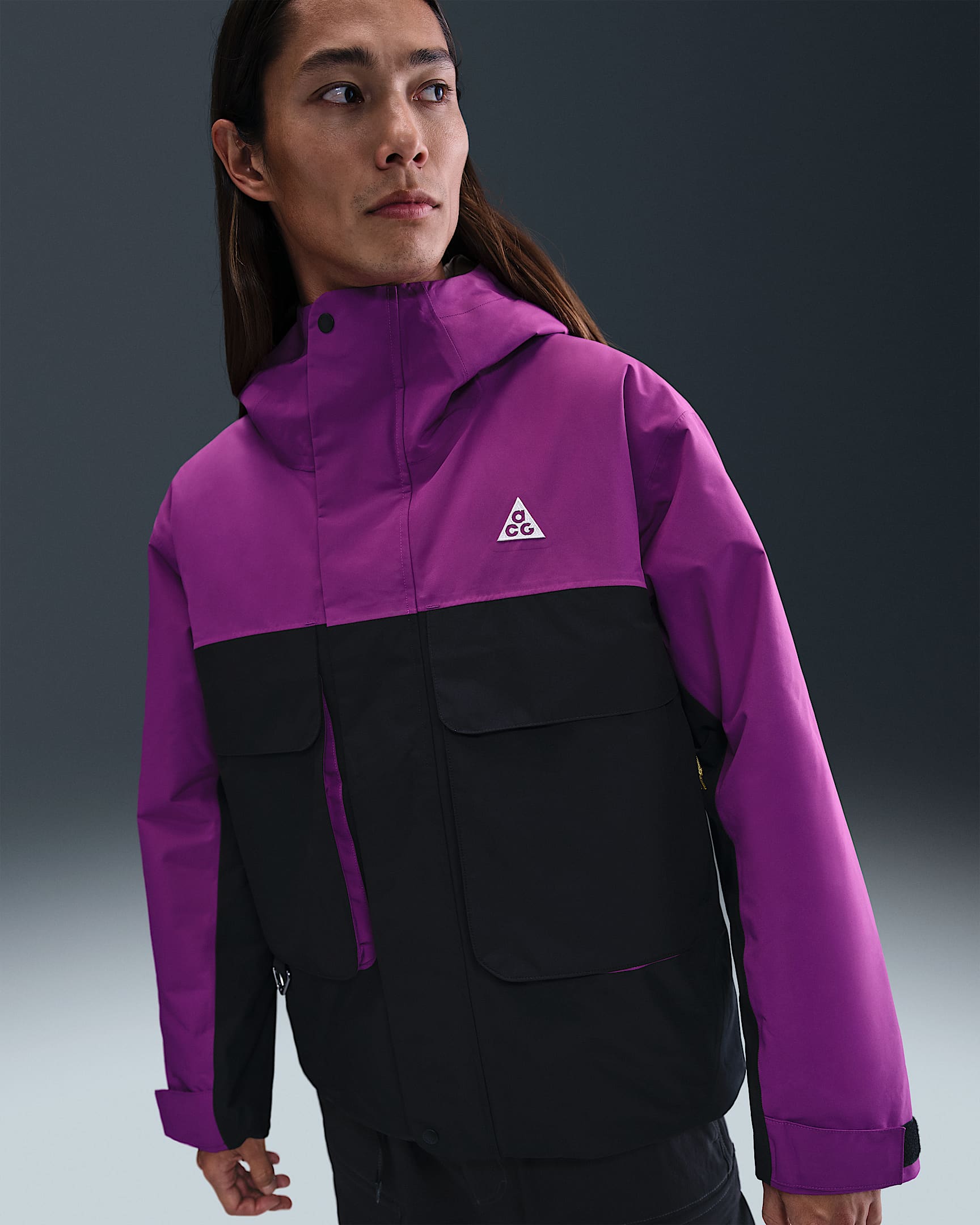 나이키 ACG PrimaLoft® '스컬 피크' 남성 스톰 핏 재킷 - 볼드 베리/모스우드 브라운/모스우드 브라운/서밋 화이트