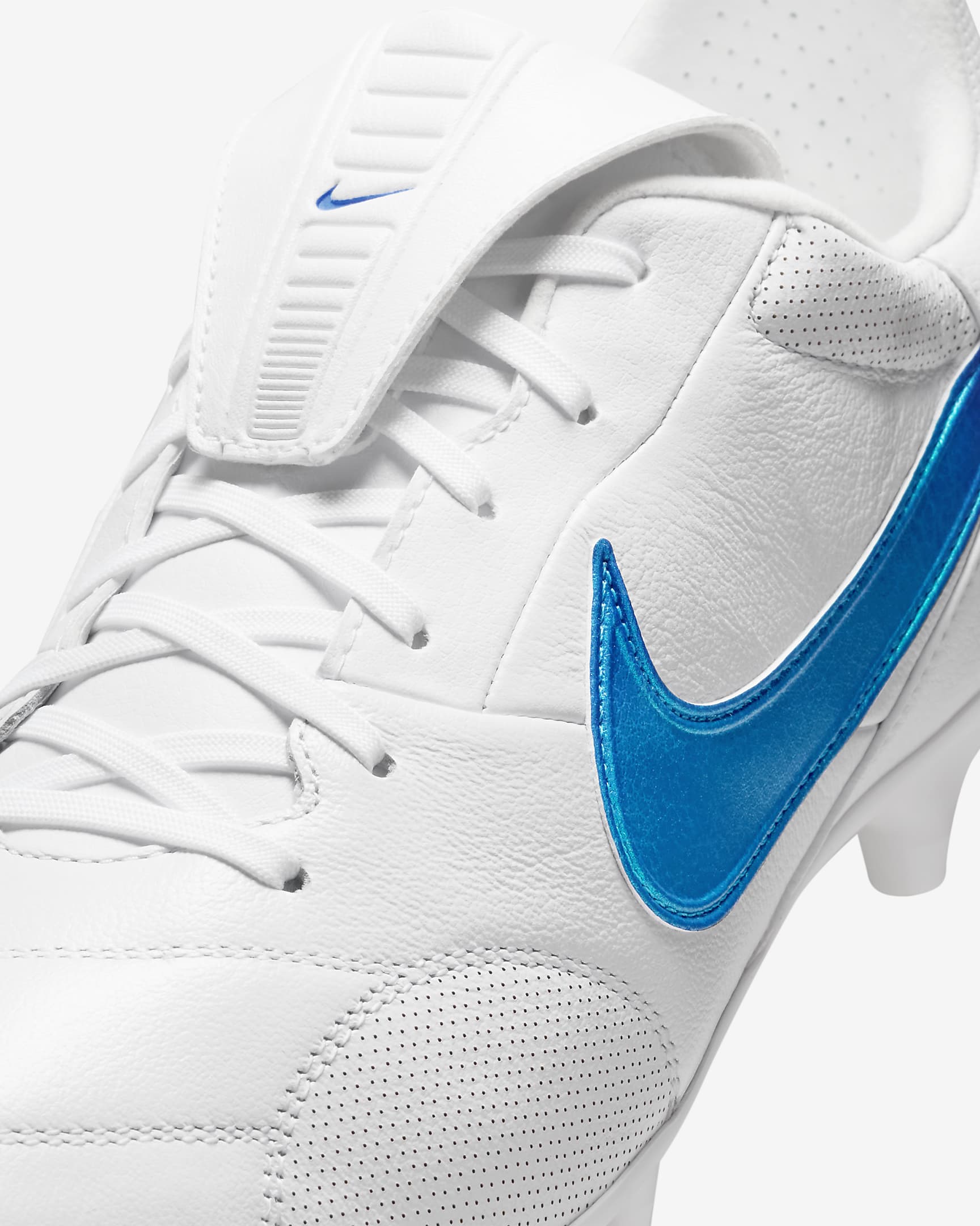 Nike Premier 3 SG-Pro Botes de futbol de perfil baix per a terreny tou - Blanc/Signal Blue