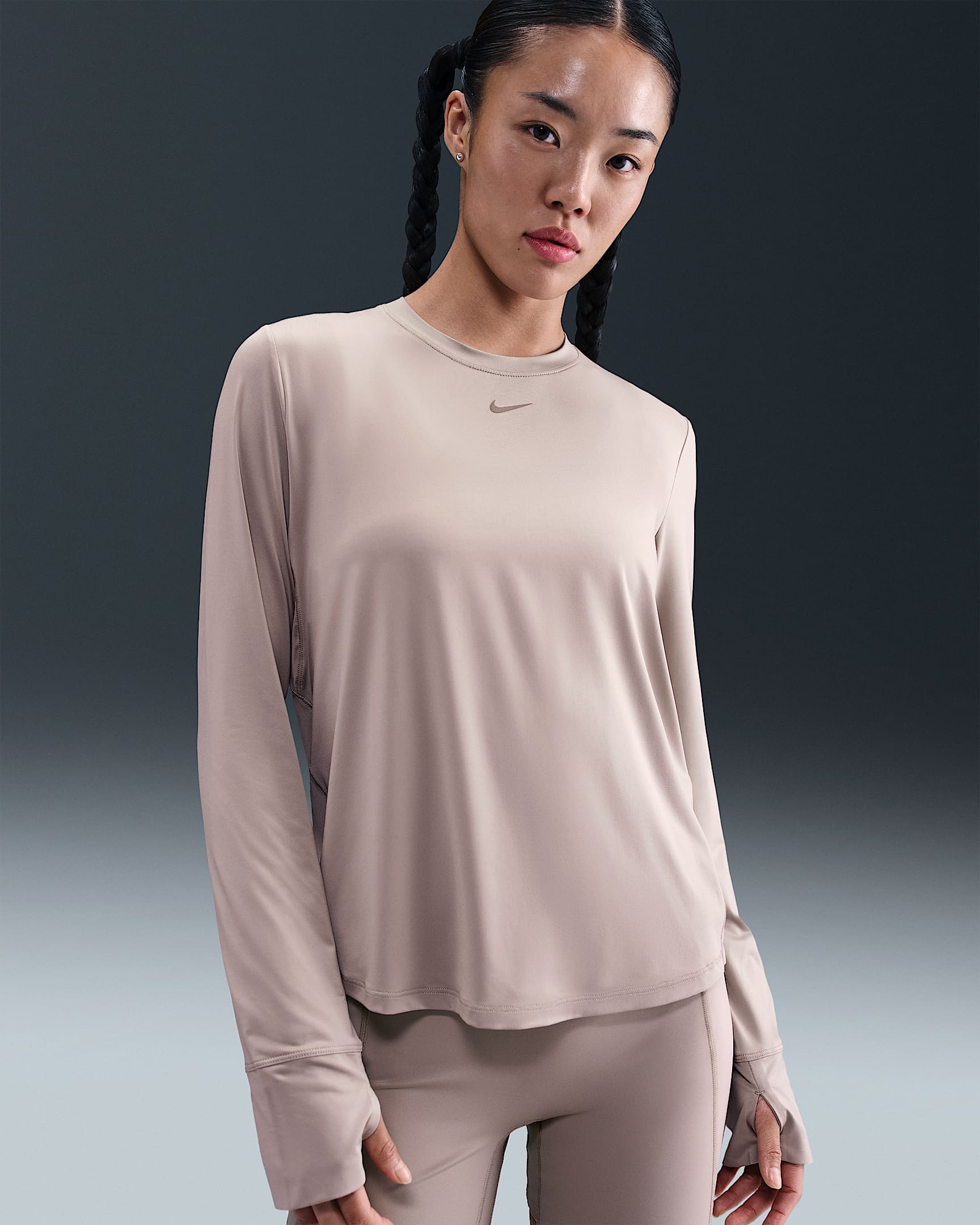나이키 원 클래식 여성 드라이 핏 긴팔 탑 - 몰트