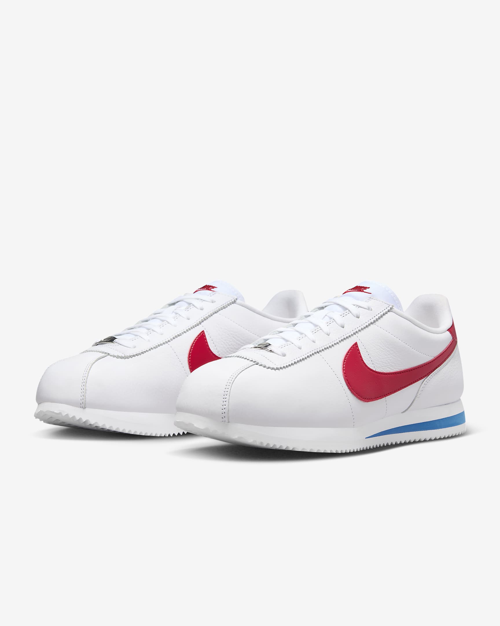 Nike Cortez Men's Shoes - White/Varsity Blue/Metallic Silver/Varsity Red