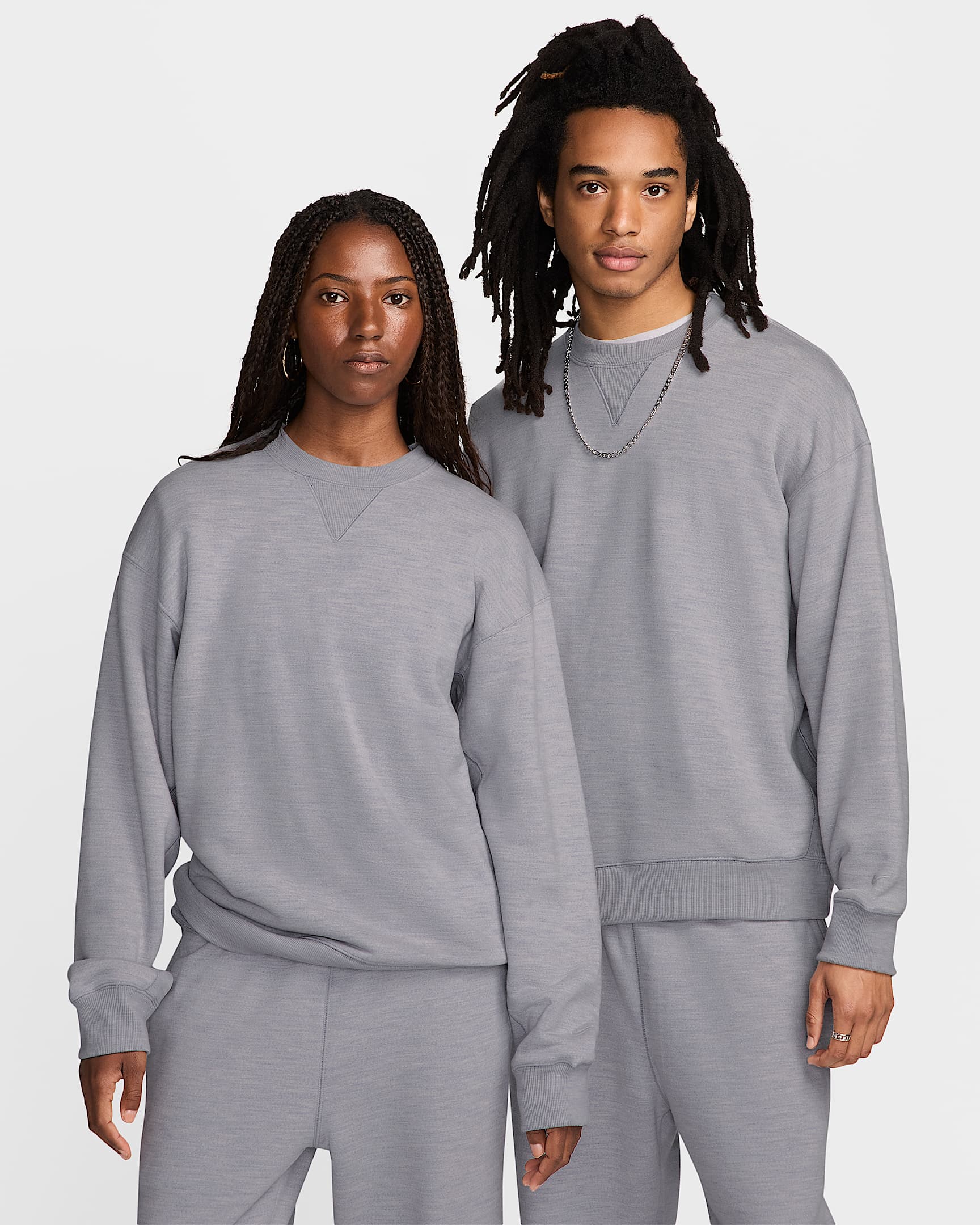Nike Wool Classics Rundhalsshirt - Matte Silver/Heather