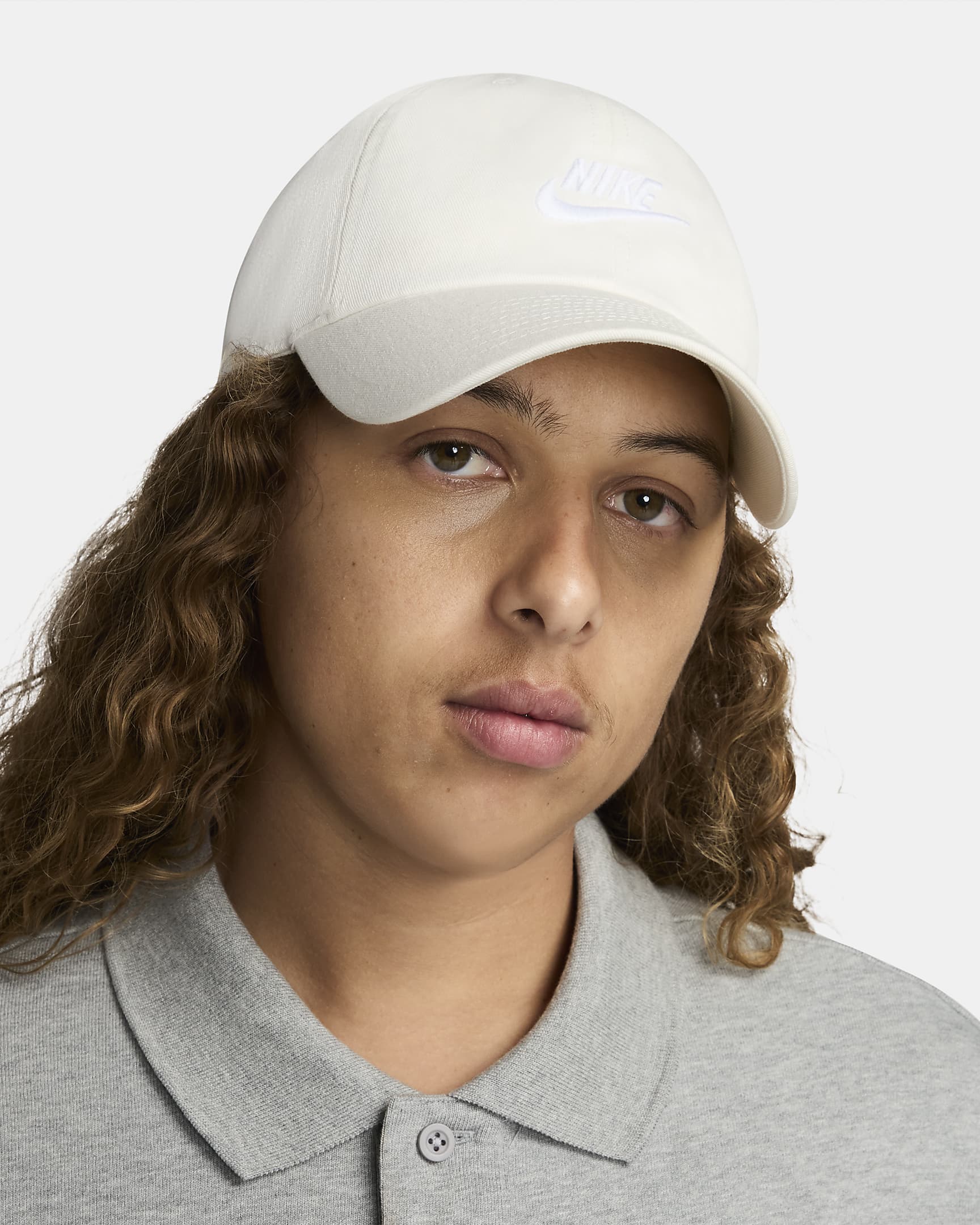 Casquette délavée souple Futura Nike Club pour enfant - Sail/Blanc