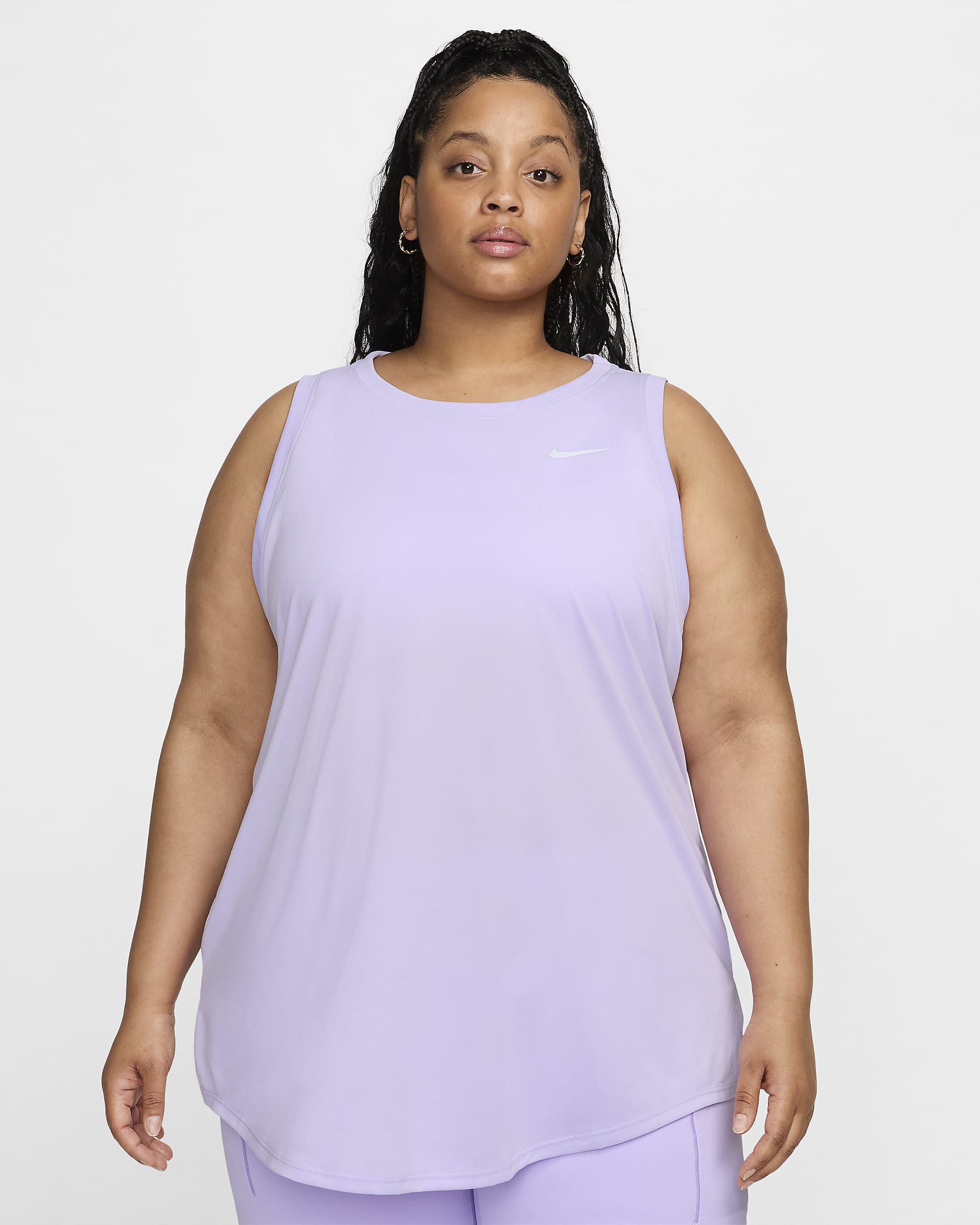 Nike Dri-FIT Women's Tank (Plus Size) - Lilac Bloom/White