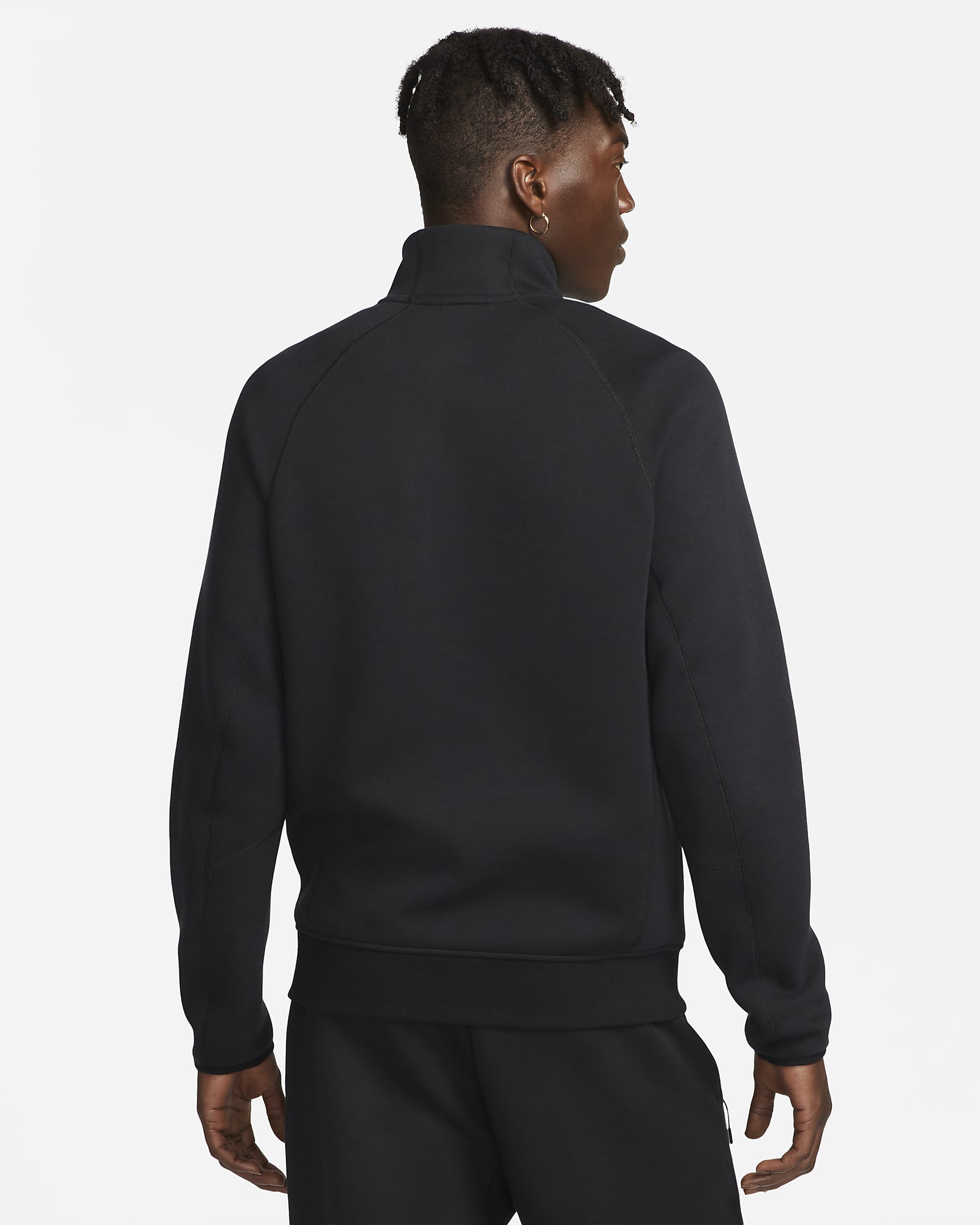 Felpa con zip a metà lunghezza Nike Sportswear Tech Fleece – Uomo - Nero/Nero