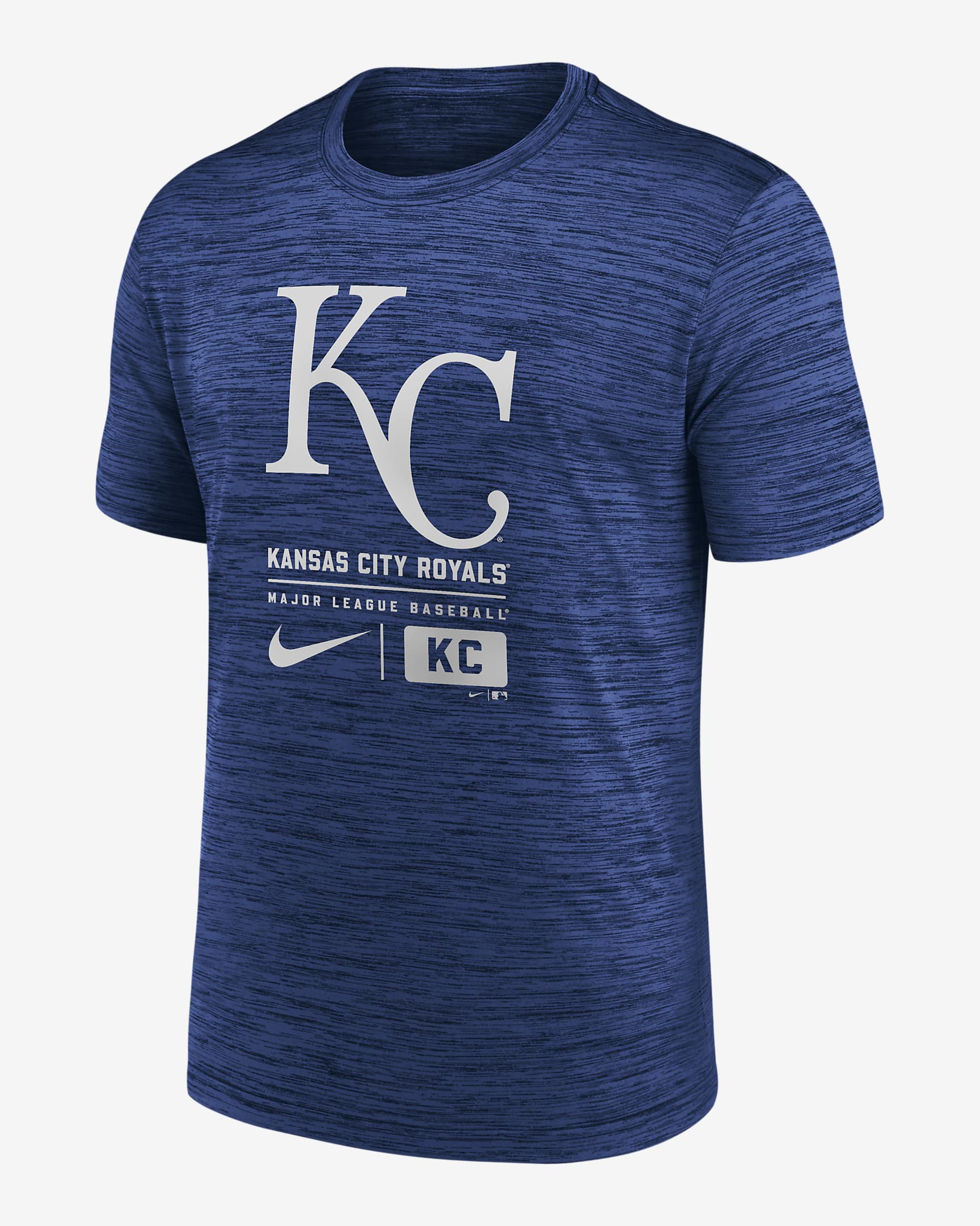 Kansas City Royals Large Logo Velocity Men's Nike MLB T-Shirt - Royal