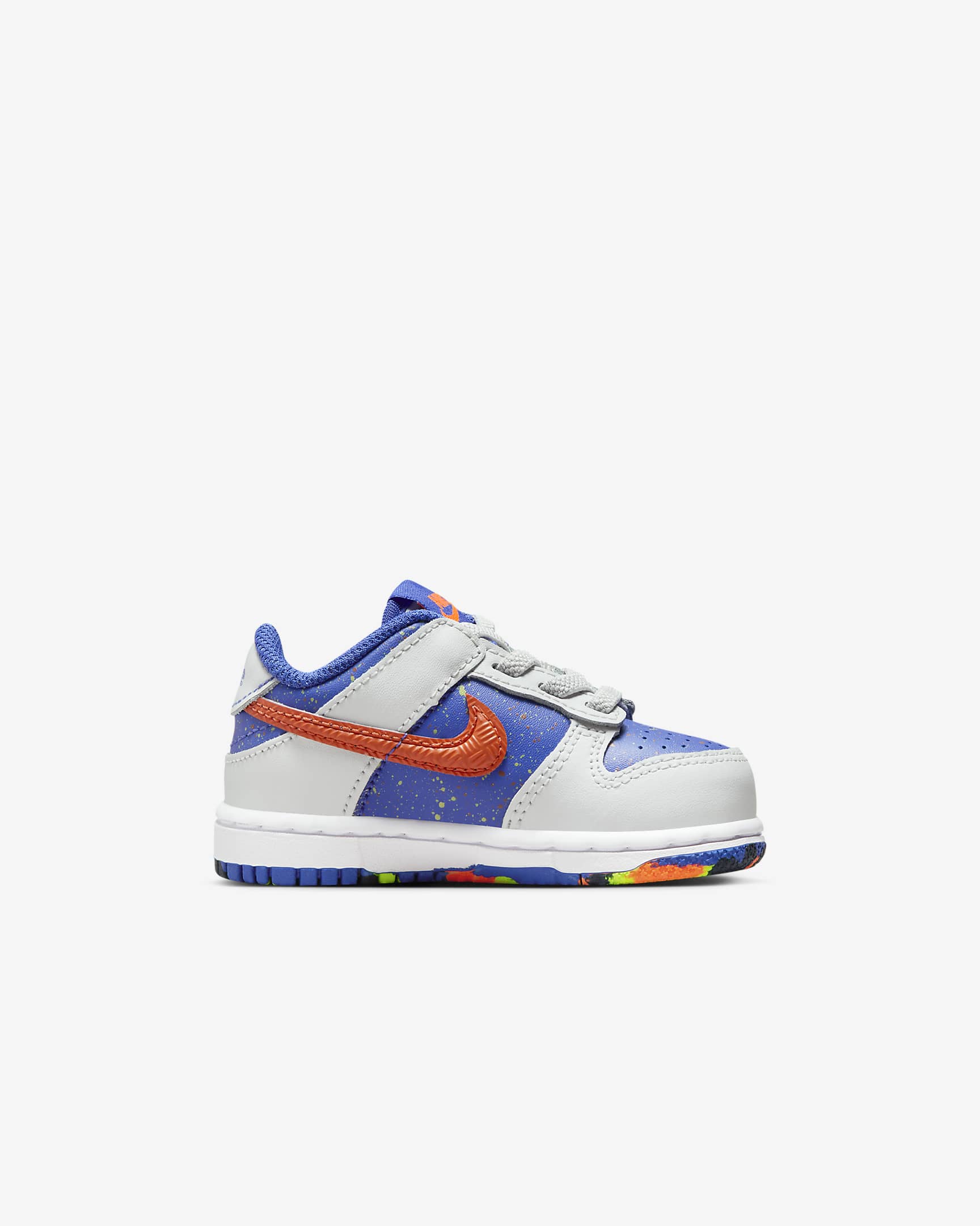 Nike Dunk Low Baby/Toddler Shoes - Photon Dust/Astronomy Blue/Volt/Total Orange