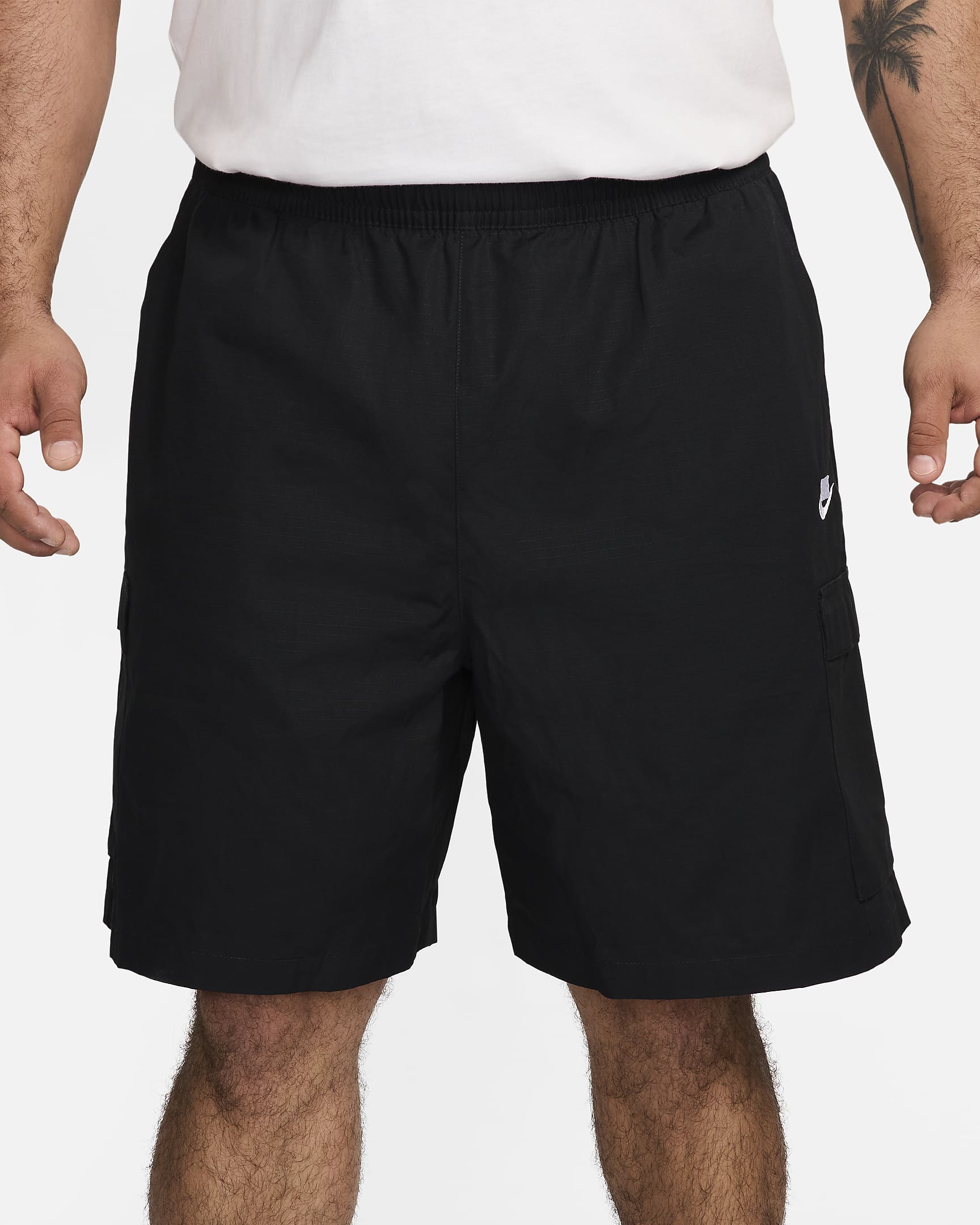 Short cargo tissé Nike Club pour homme - Noir/Blanc