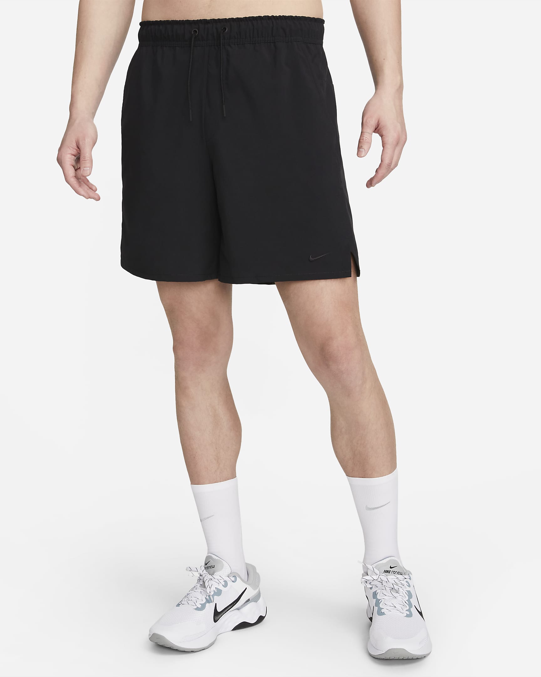 Shorts versatili Dri-FIT non foderati 18 cm Nike Unlimited – Uomo - Nero/Nero/Nero