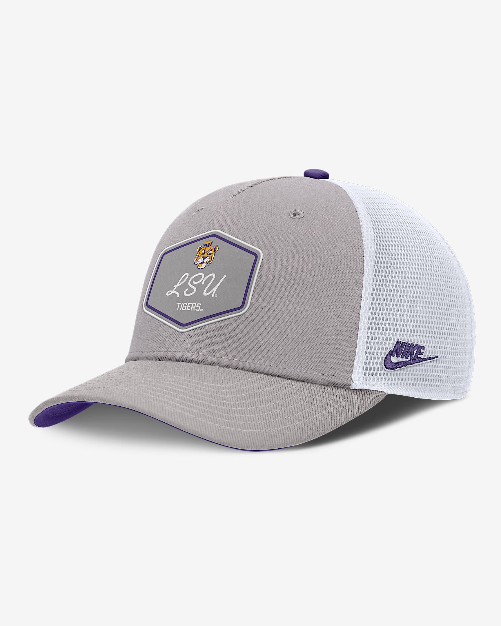LSU Legacy Rise Men's Nike College Adjustable Hat - Grey