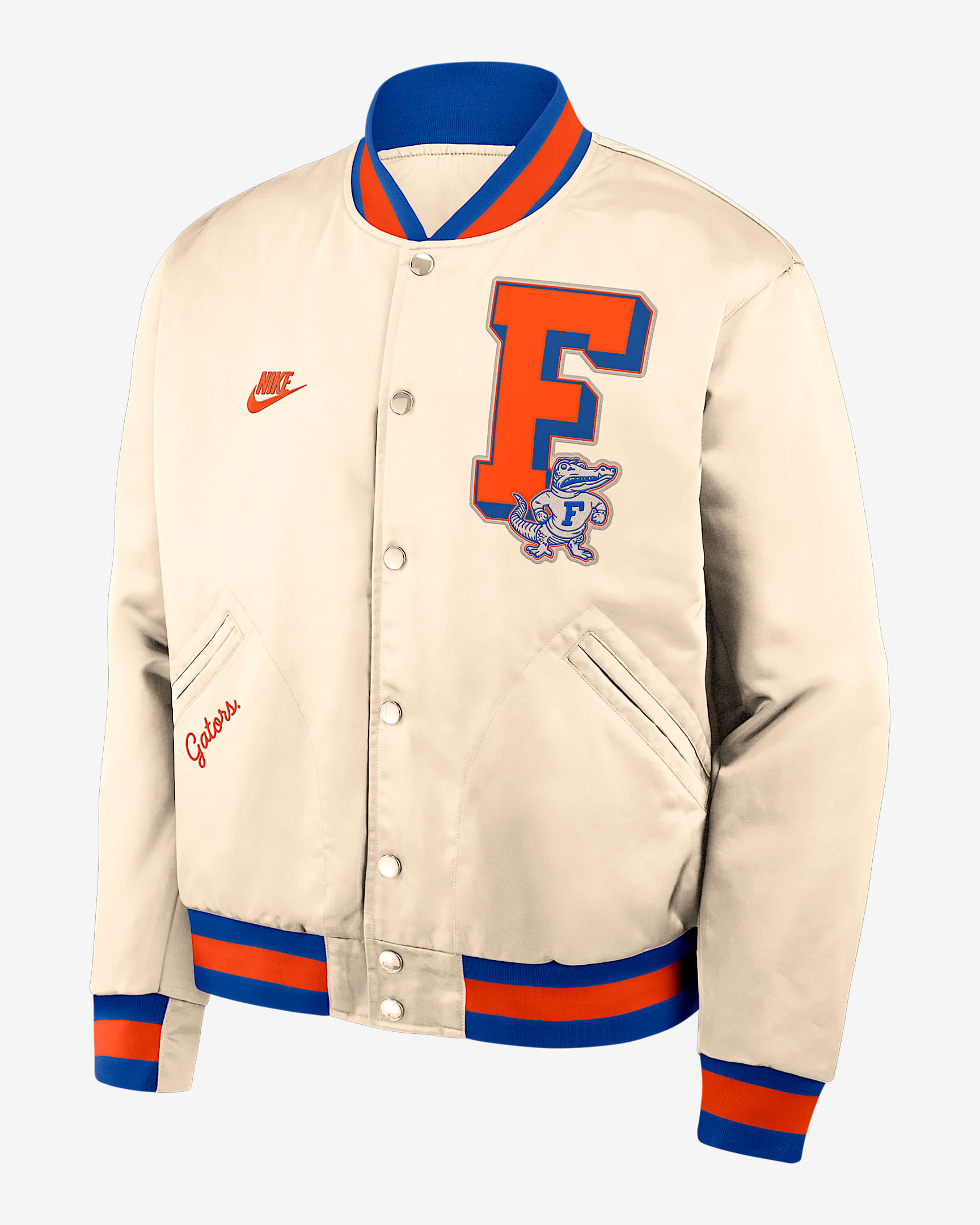 Florida Legacy Men's Nike College Full-Snap Bomber Jacket - Tan/Beige