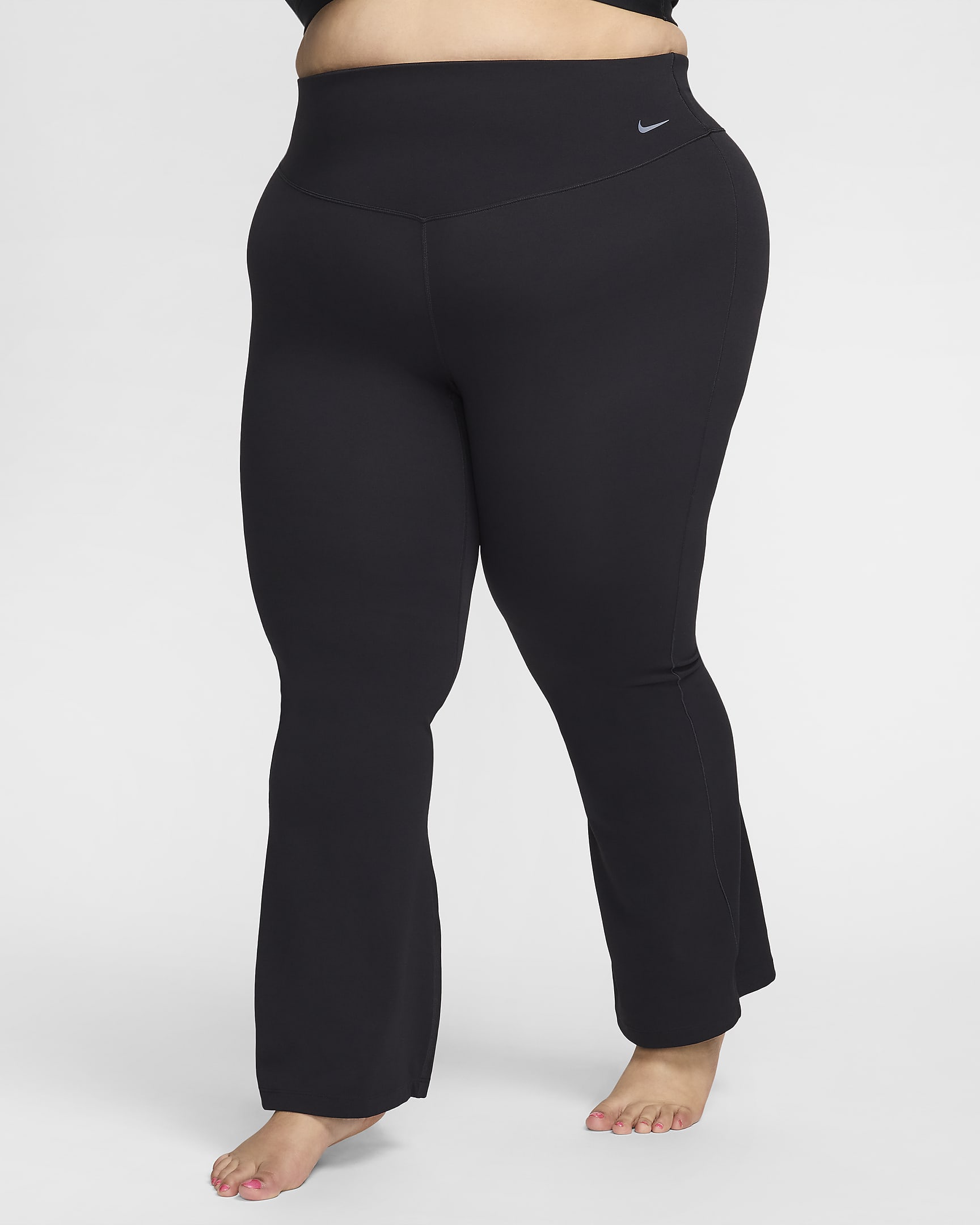 Nike Zenvy Women's High-Waisted Flared Leggings (Plus Size) - Black/Black