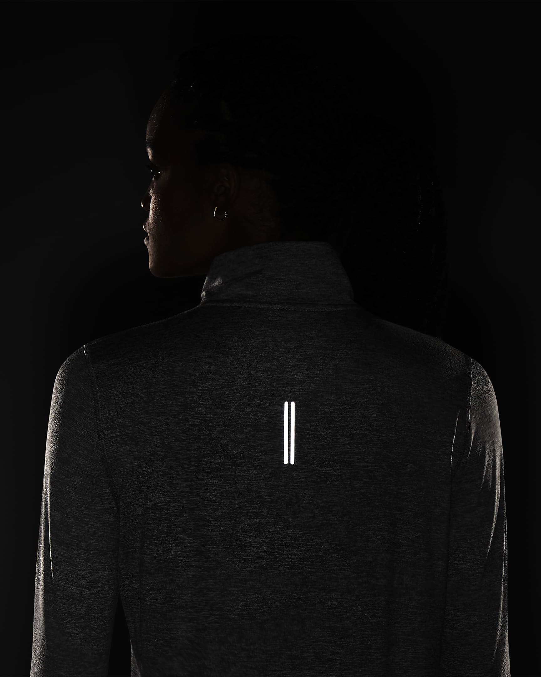 Nike Element Women's 1/2-Zip Running Top - Smoke Grey/Light Smoke Grey/Heather