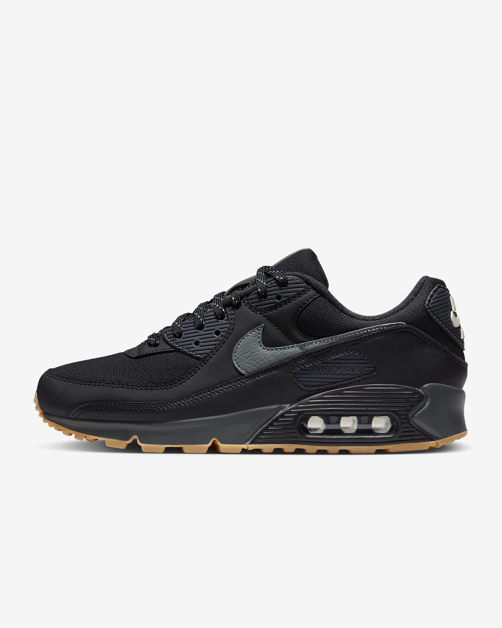 Nike Air Max 90 Herrenschuh - Schwarz/Anthracite/Light Orewood Brown/Smoke Grey