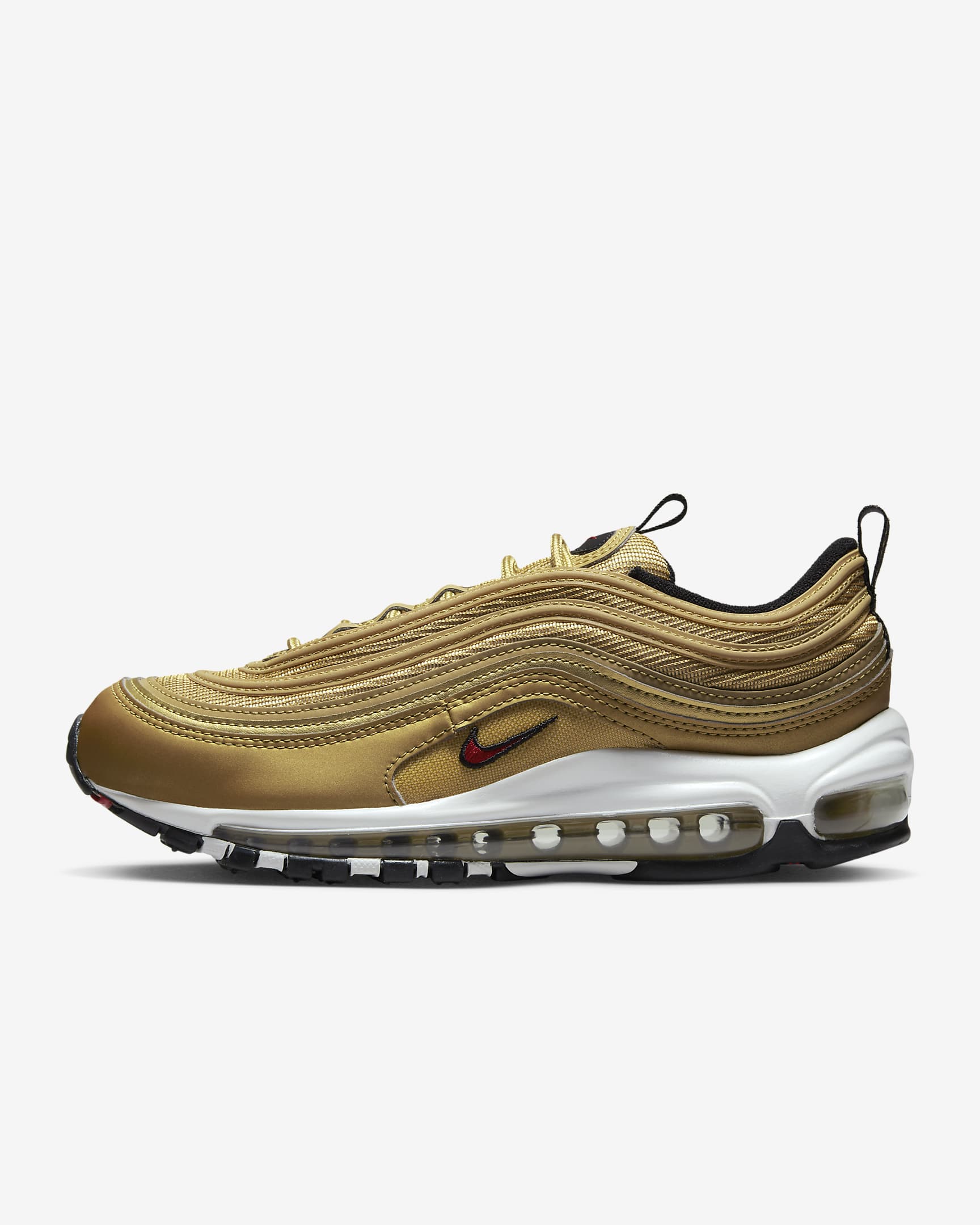 Nike Air Max 97 Women's Shoes - Metallic Gold/Black/White/Varsity Red