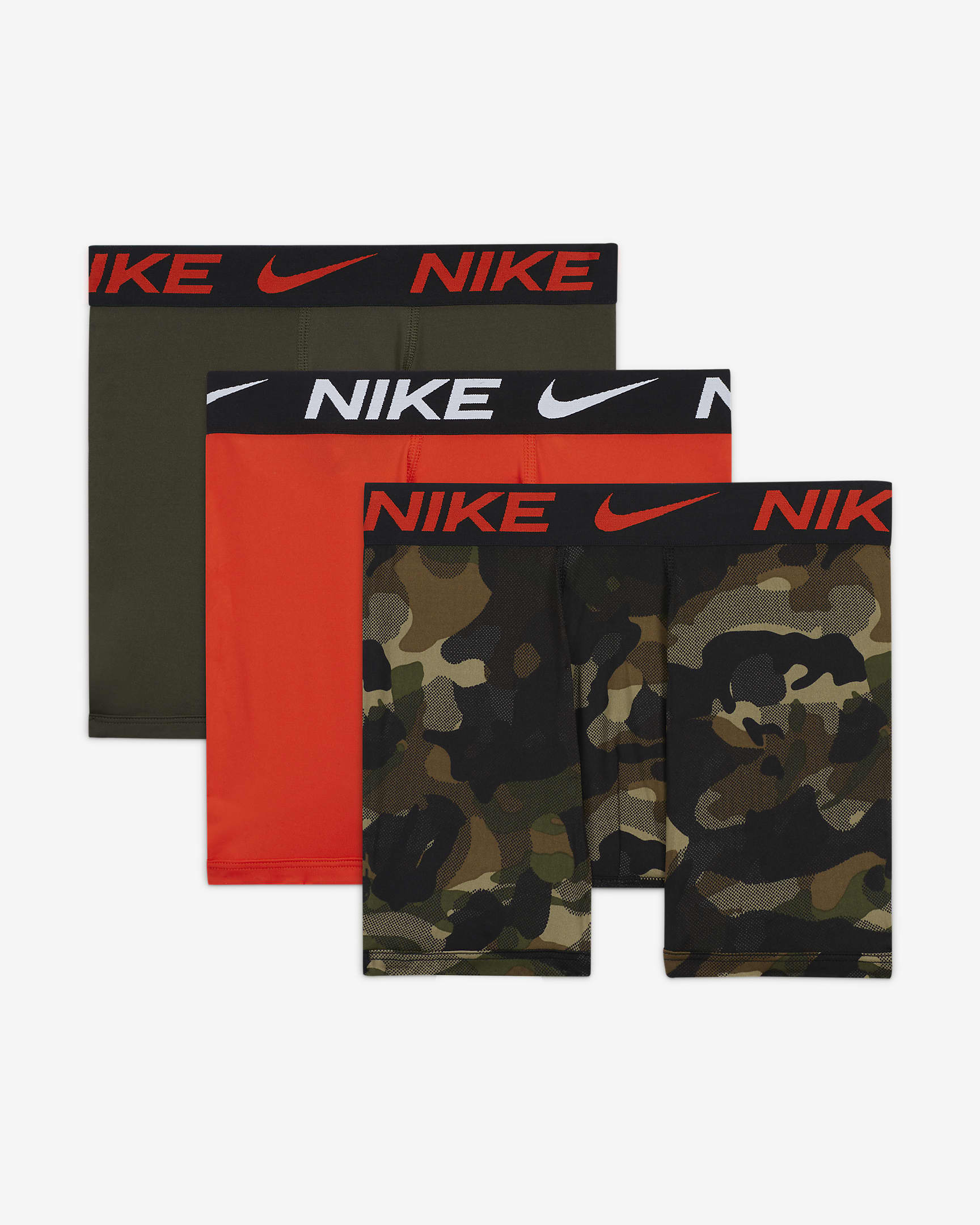 Nike Micro Print Boxer Briefs (3-Pack) Big Kids' Underwear. Nike.com