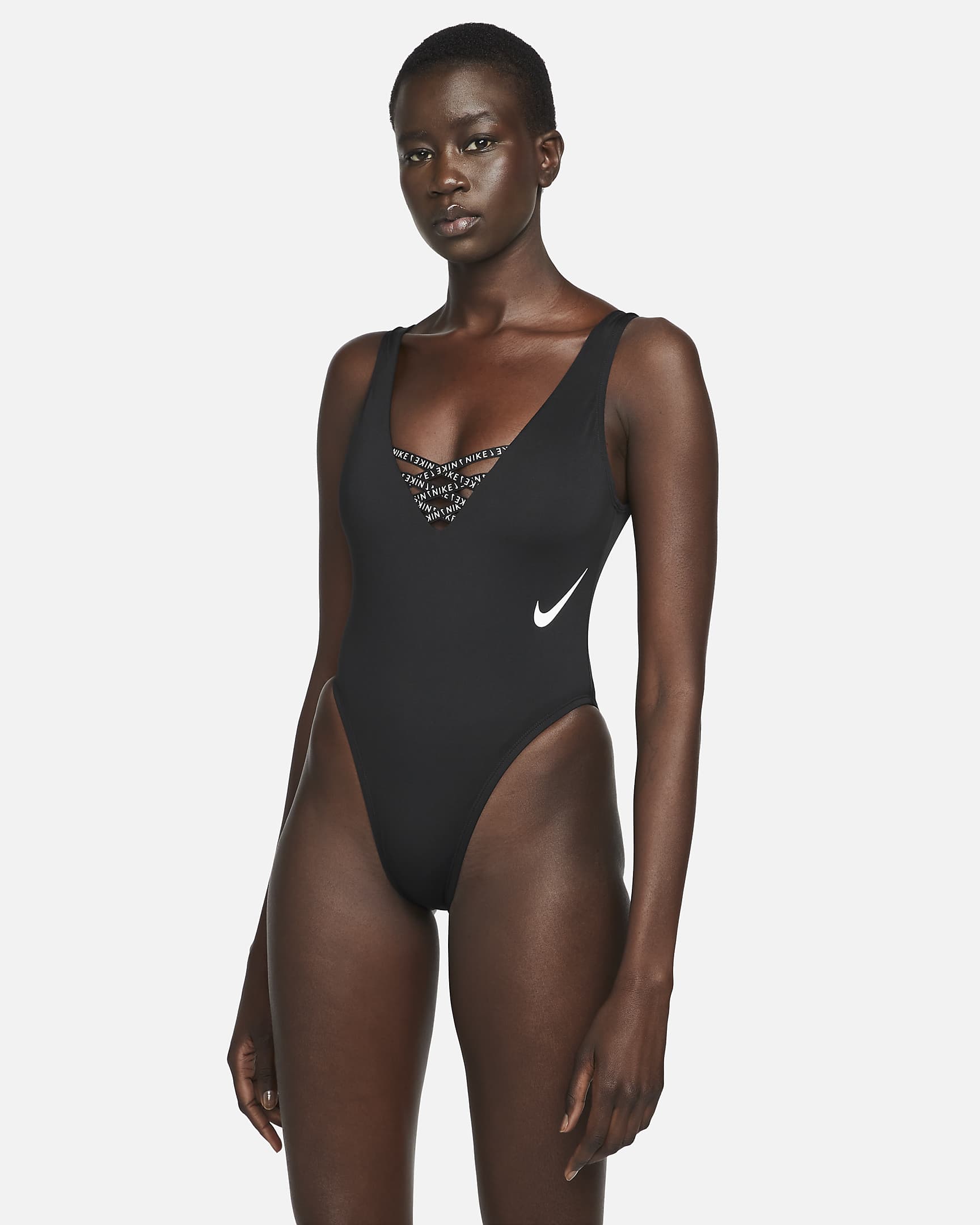 Nike Sneakerkini Women's U-Back One-Piece Swimsuit - Black