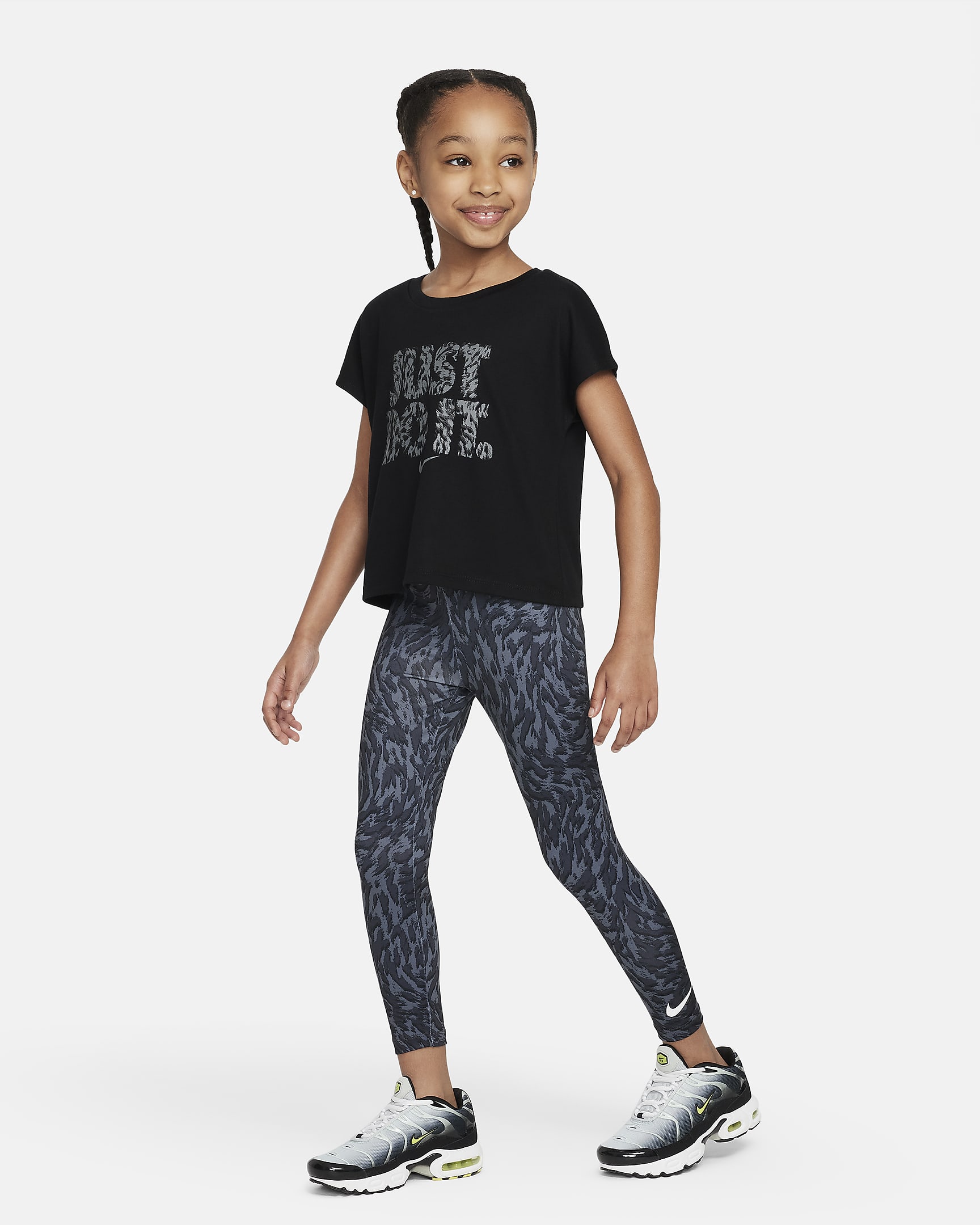 Conjunto de leggings de 2 piezas para niños de preescolar Nike Dri-FIT - Gris humo