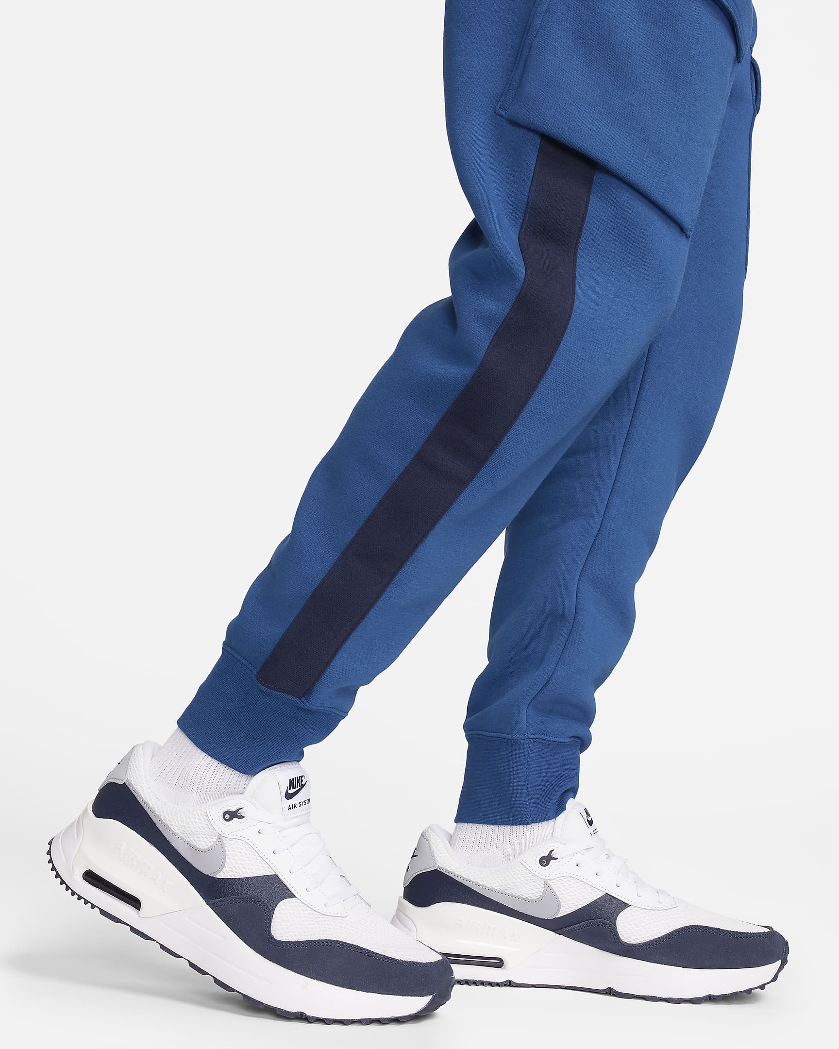 Pantalon cargo en tissu Fleece Nike Air pour homme - Court Blue/Obsidian