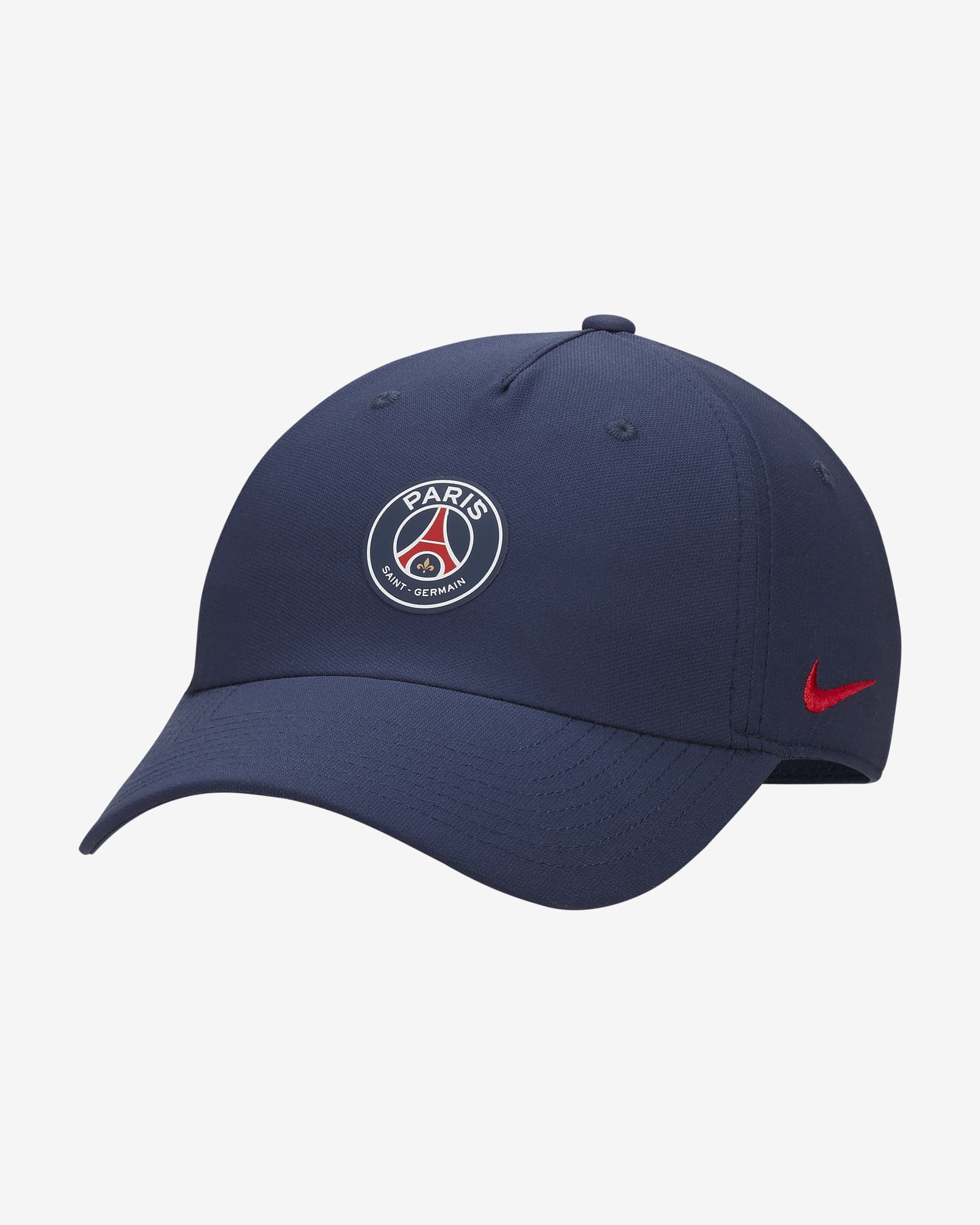 Paris Saint-Germain Club Nike unstrukturierte Fußball-Cap - Midnight Navy/University Red