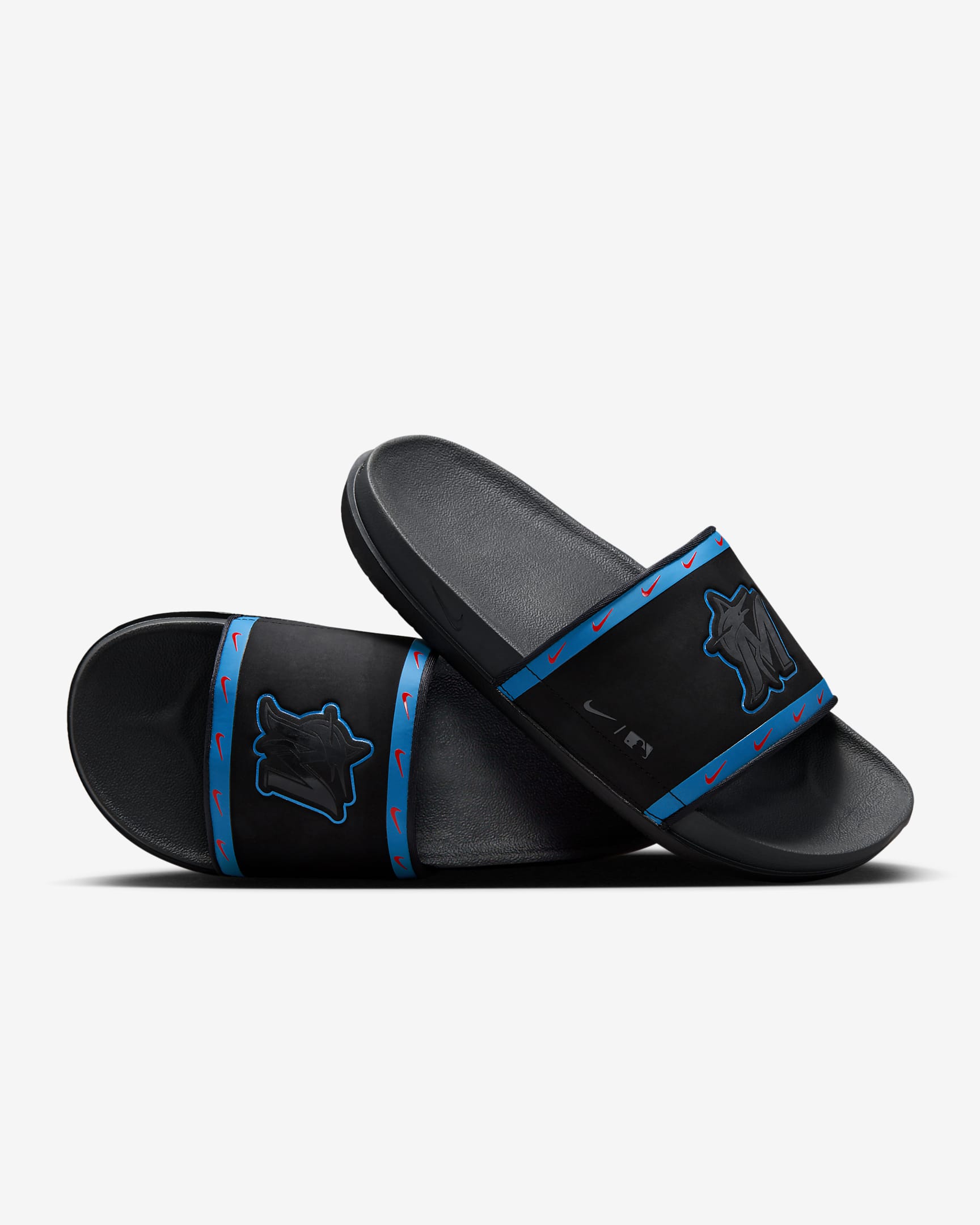 Nike Offcourt (MLB Miami Marlins) Slide - Black/Neptune Blue/Chile Red/Anthracite