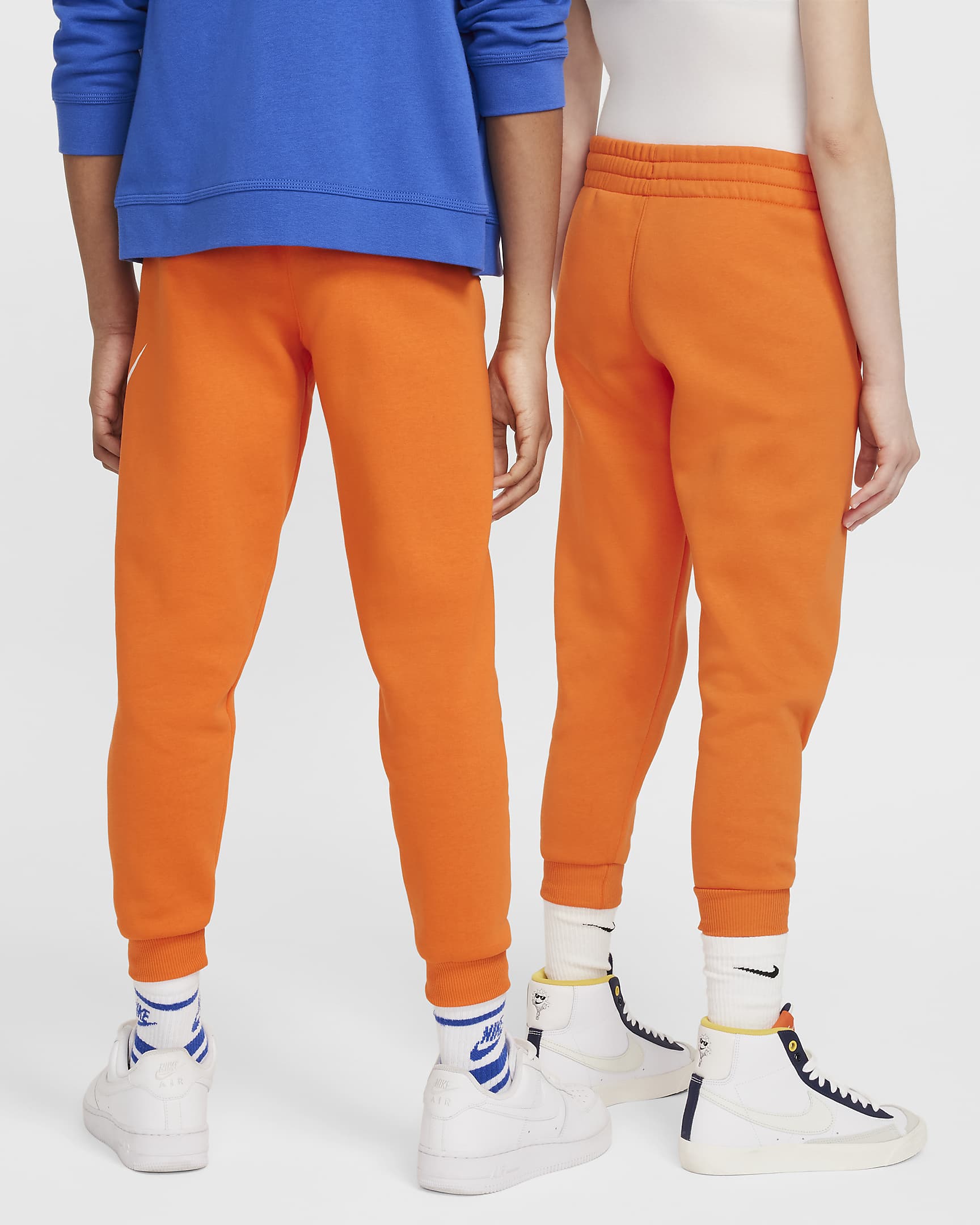 Nike Club Fleece Big Kids' Joggers - Safety Orange/White/Dragon Red