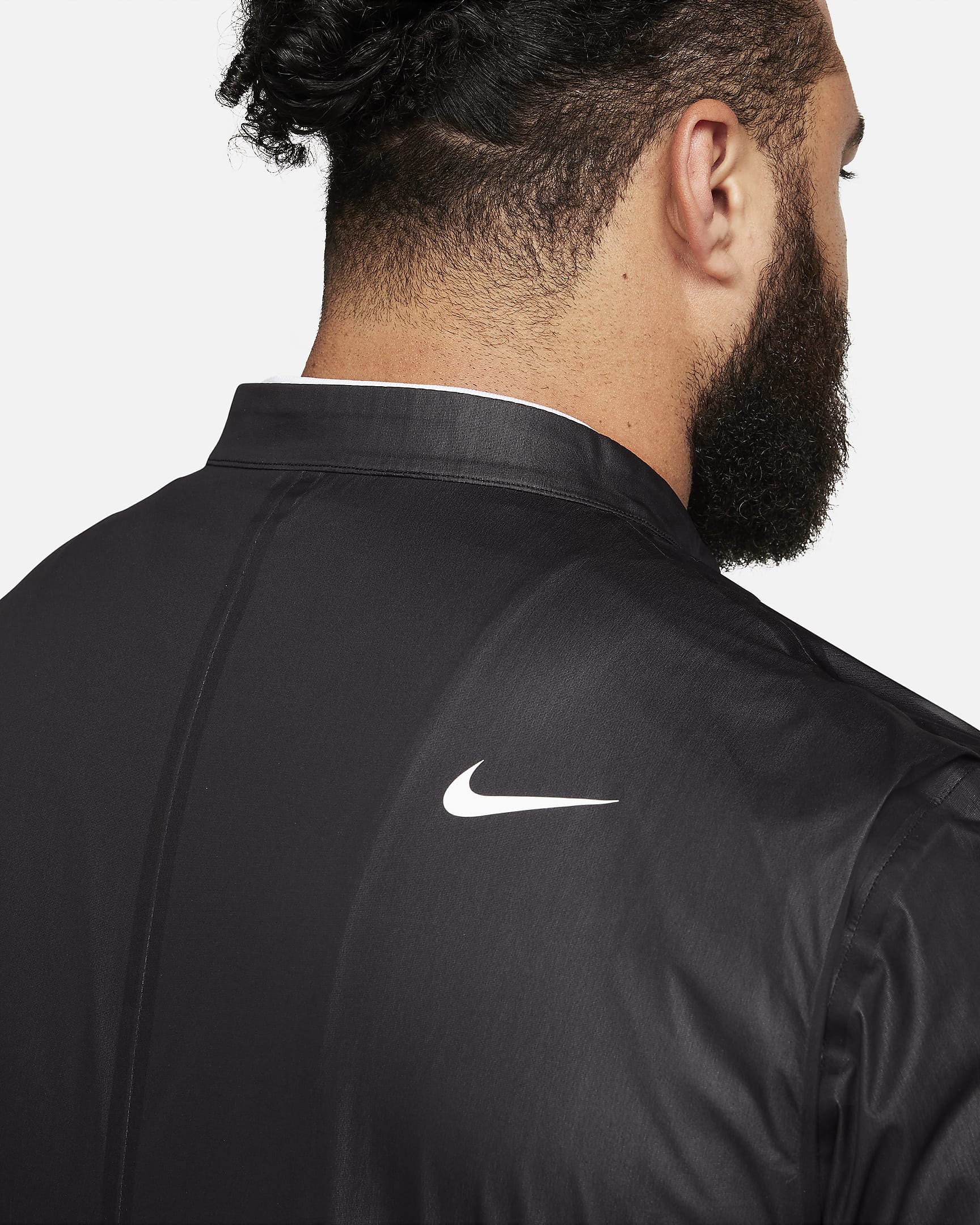 Nike Storm-FIT ADV Herren-Golfjacke mit durchgehendem Reißverschluss - Schwarz/Schwarz/Anthracite/Weiß