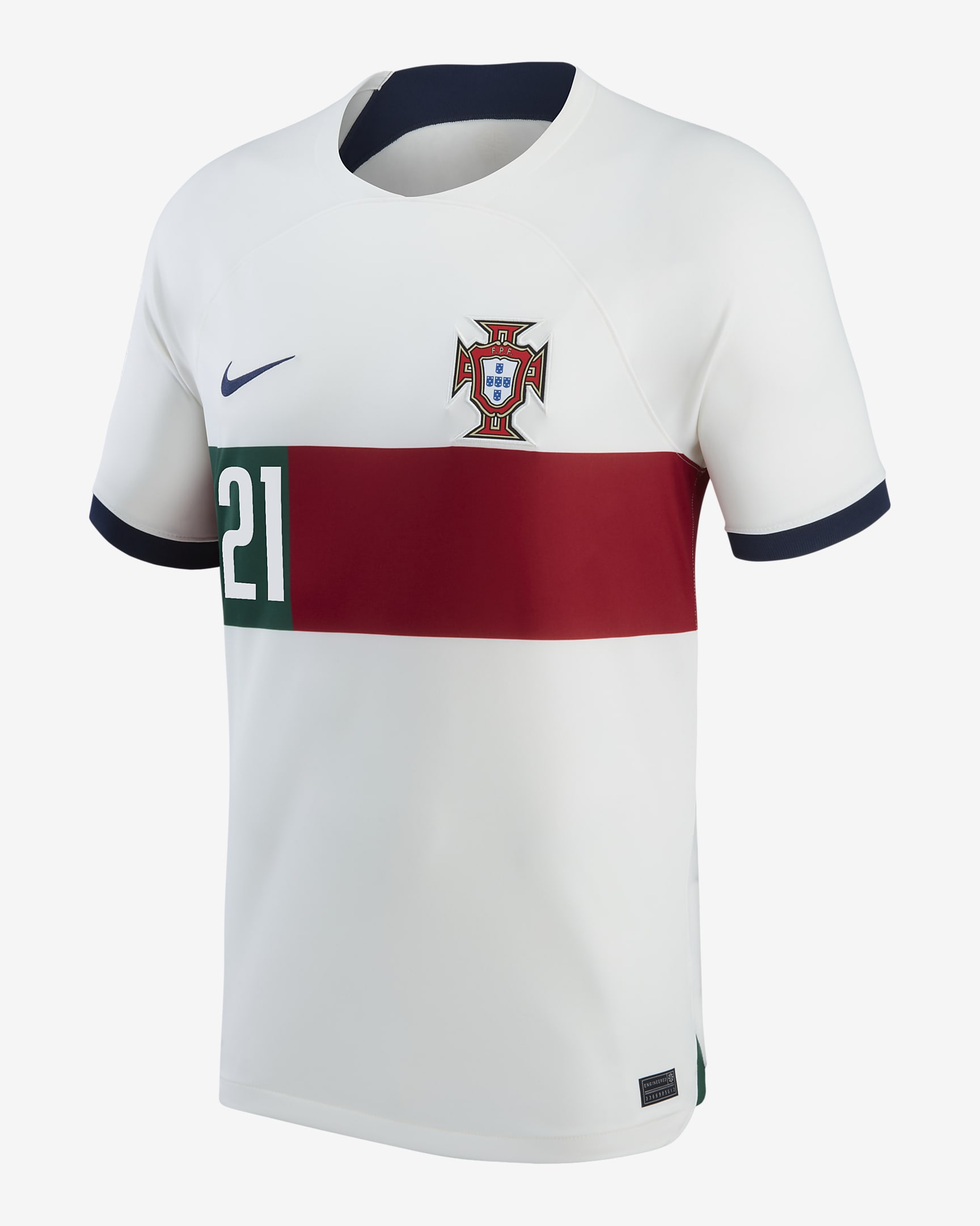 Portugal National Team 2022/23 Stadium Away (Diogo Jota) Men's Nike Dri-FIT Soccer Jersey - White