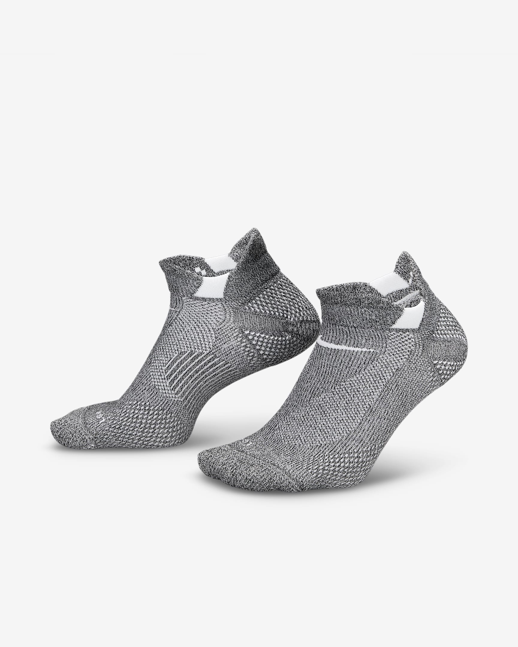 Nike Running Lightweight No-Show Socks (1 Pair) - Dark Smoke Grey/Pure Platinum/Light Smoke Grey/White