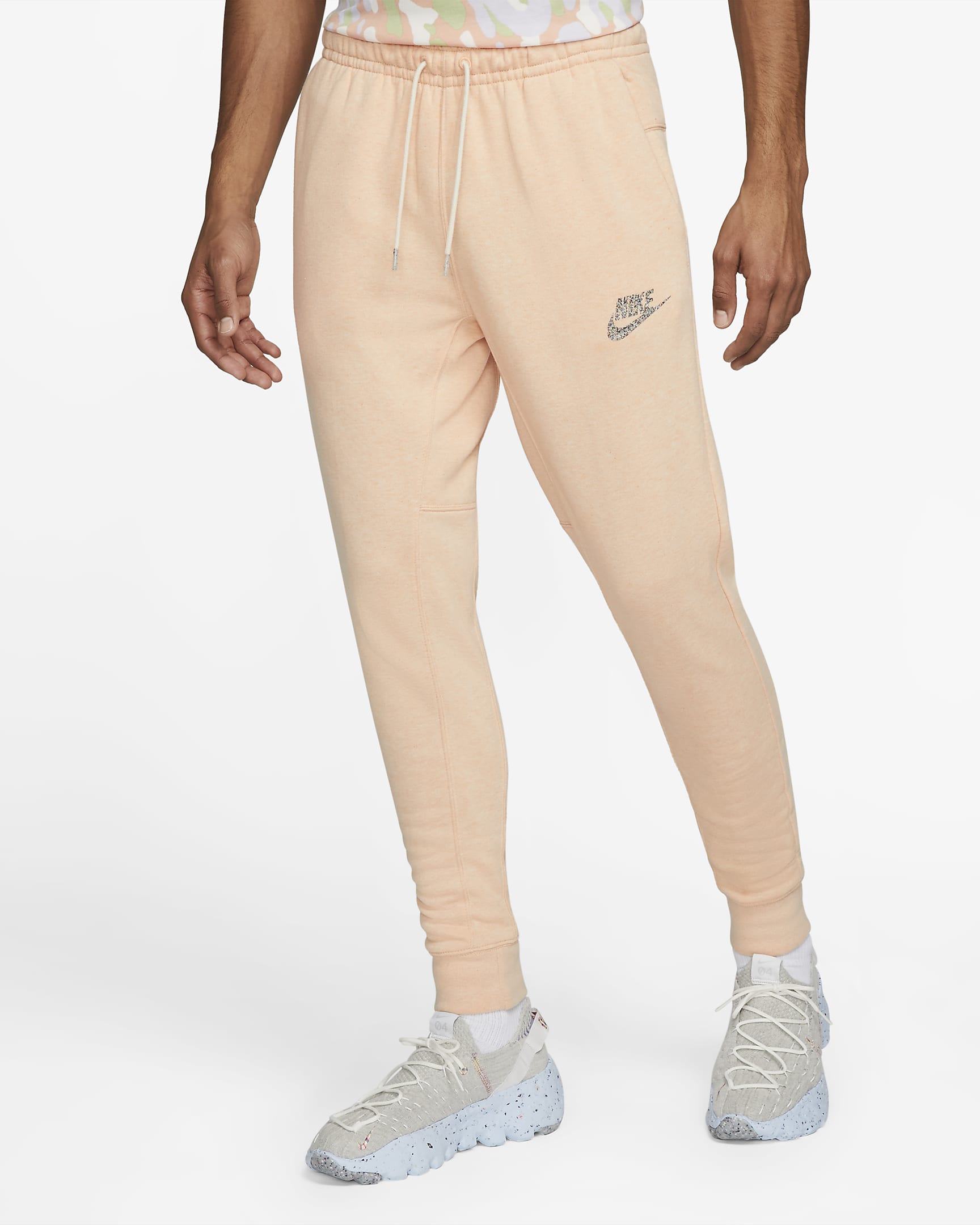Pantalones deportivos de tejido Fleece para hombre Nike Sportswear - Ónix blanco/Blanco