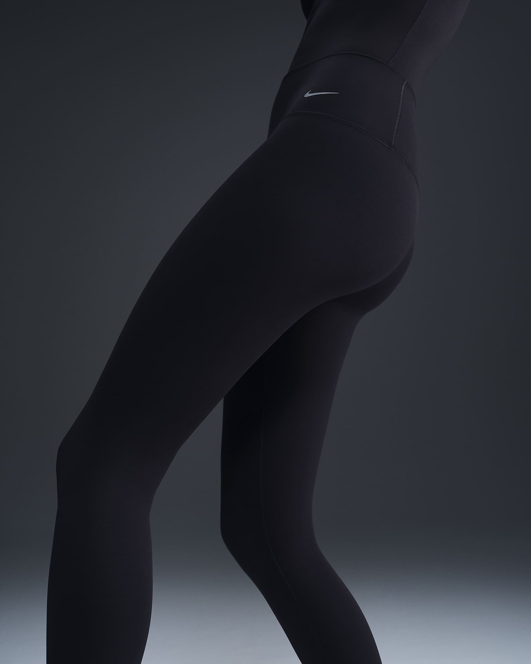 Legging 7/8 à taille haute et maintien léger Nike Zenvy pour femme - Noir/Noir