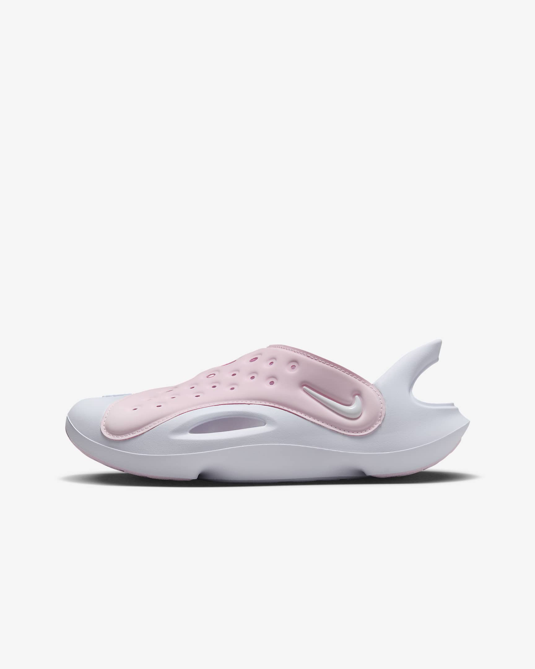 Sandalias para niños grandes Nike Aqua Swoosh - Espuma rosa/Blanco