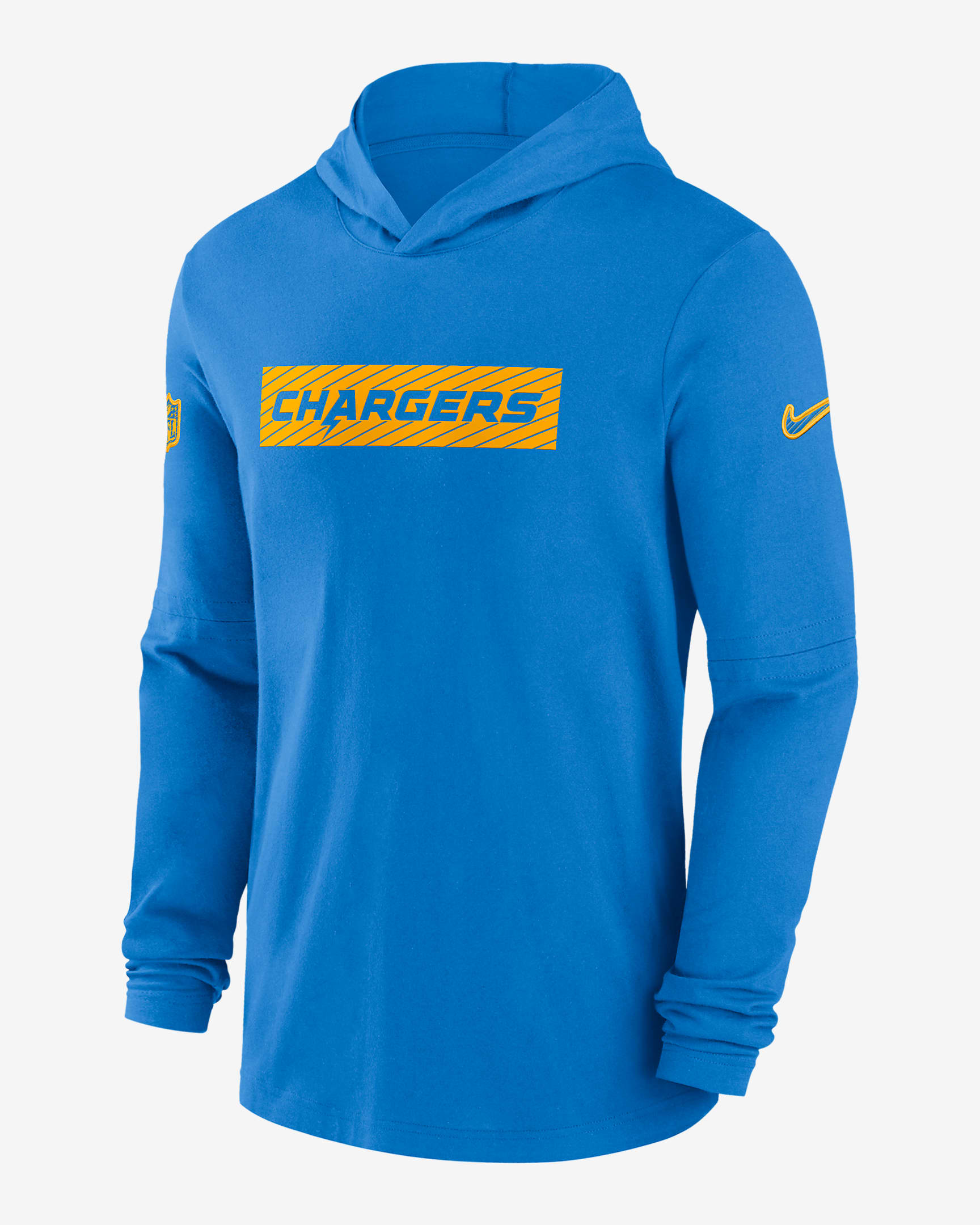 Los Angeles Chargers Sideline Men's Nike Dri-FIT NFL Long-Sleeve Hooded Top - Blue