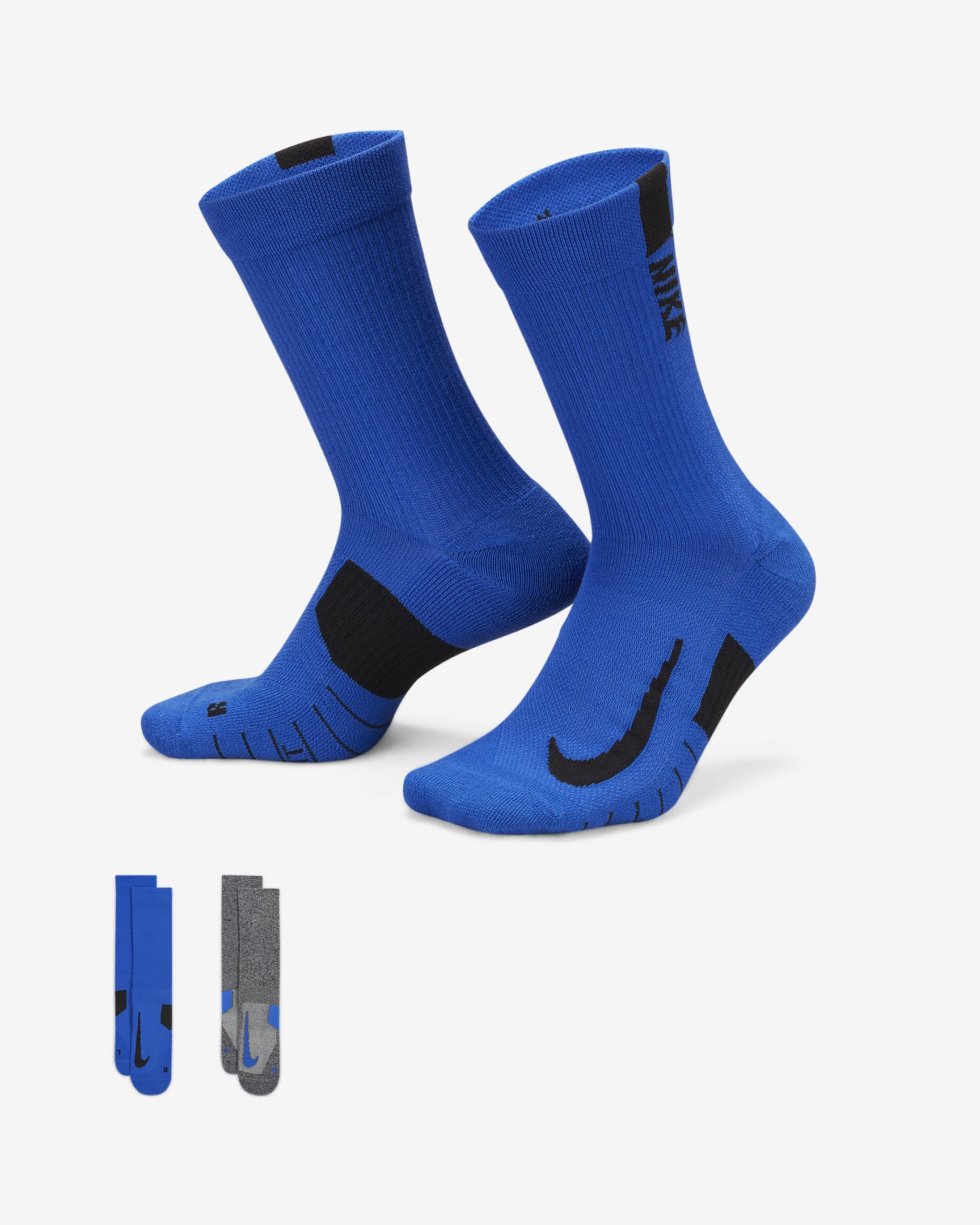 Nike Multiplier Crew Socks (2 Pairs). Nike BE