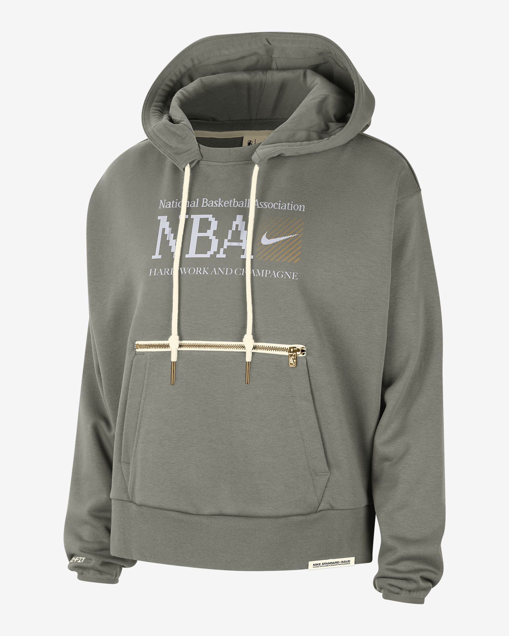 Team 31 Standard Issue Women's Nike Dri-FIT NBA Pullover Hoodie - Dark Stucco
