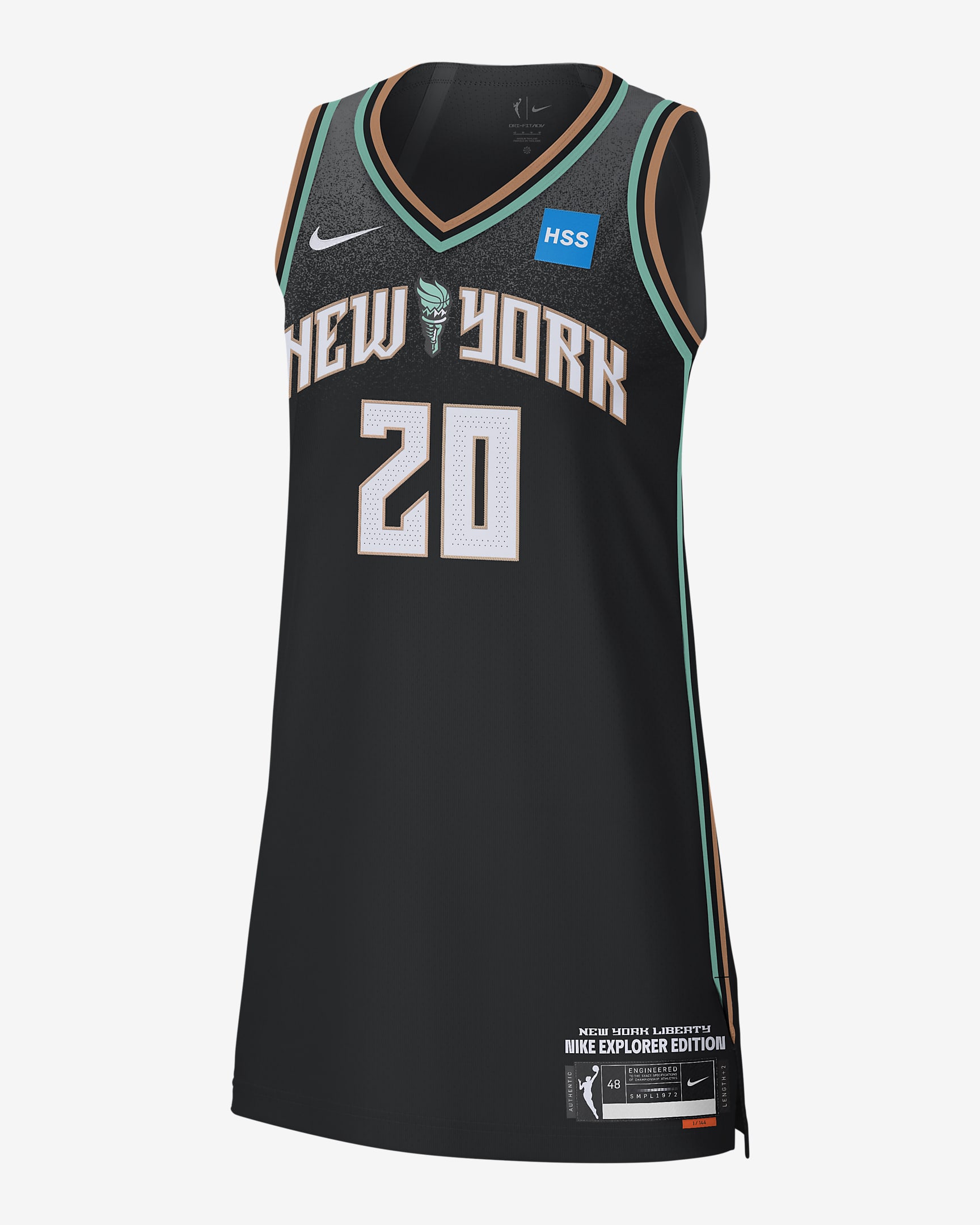 New York Liberty Explorer Edition Nike Dri-FIT ADV WNBA Authentic Jersey - Black