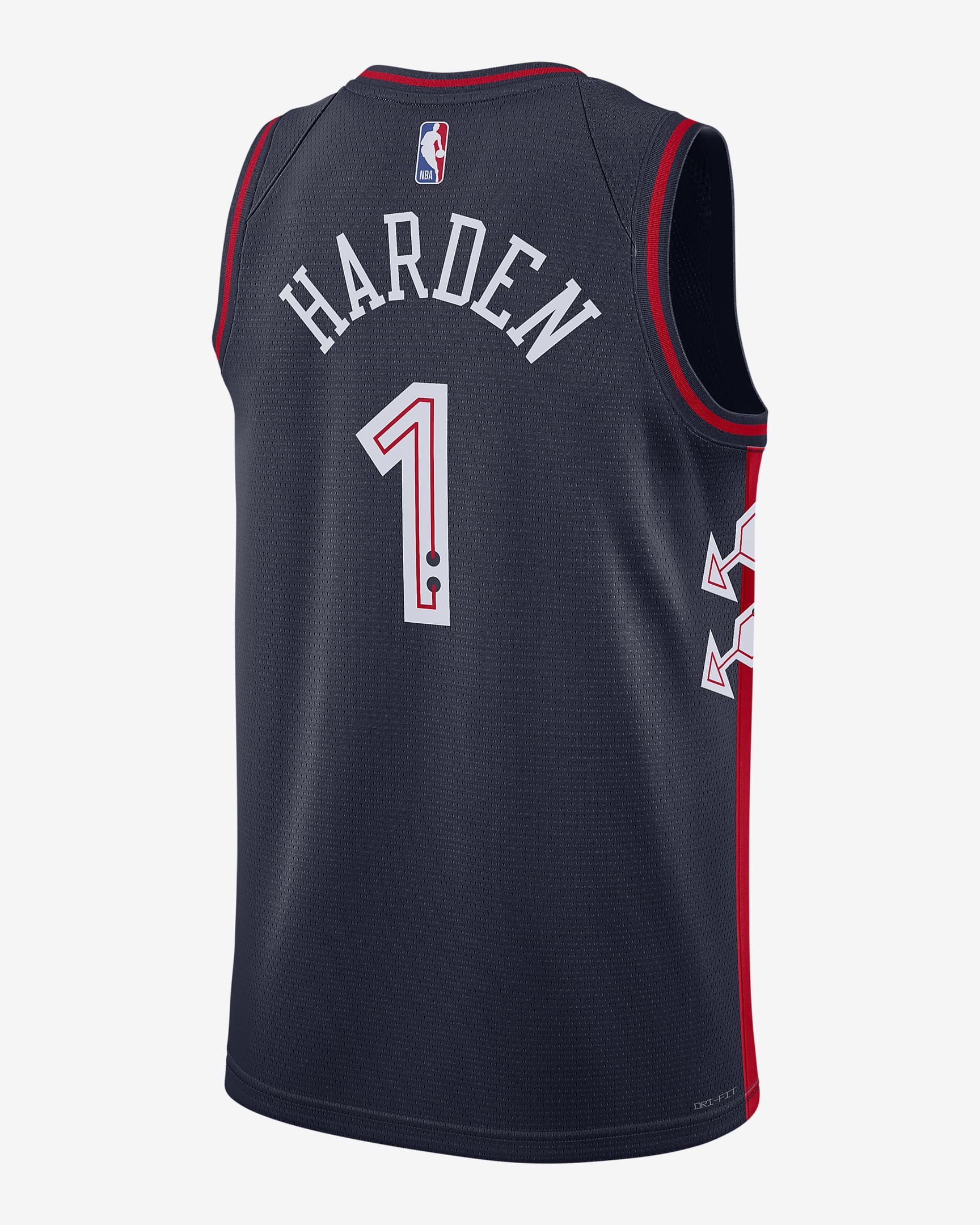 Camisola NBA Swingman Nike Dri-FIT James Harden Philadelphia 76ers City Edition 2023/24 para homem - College Navy