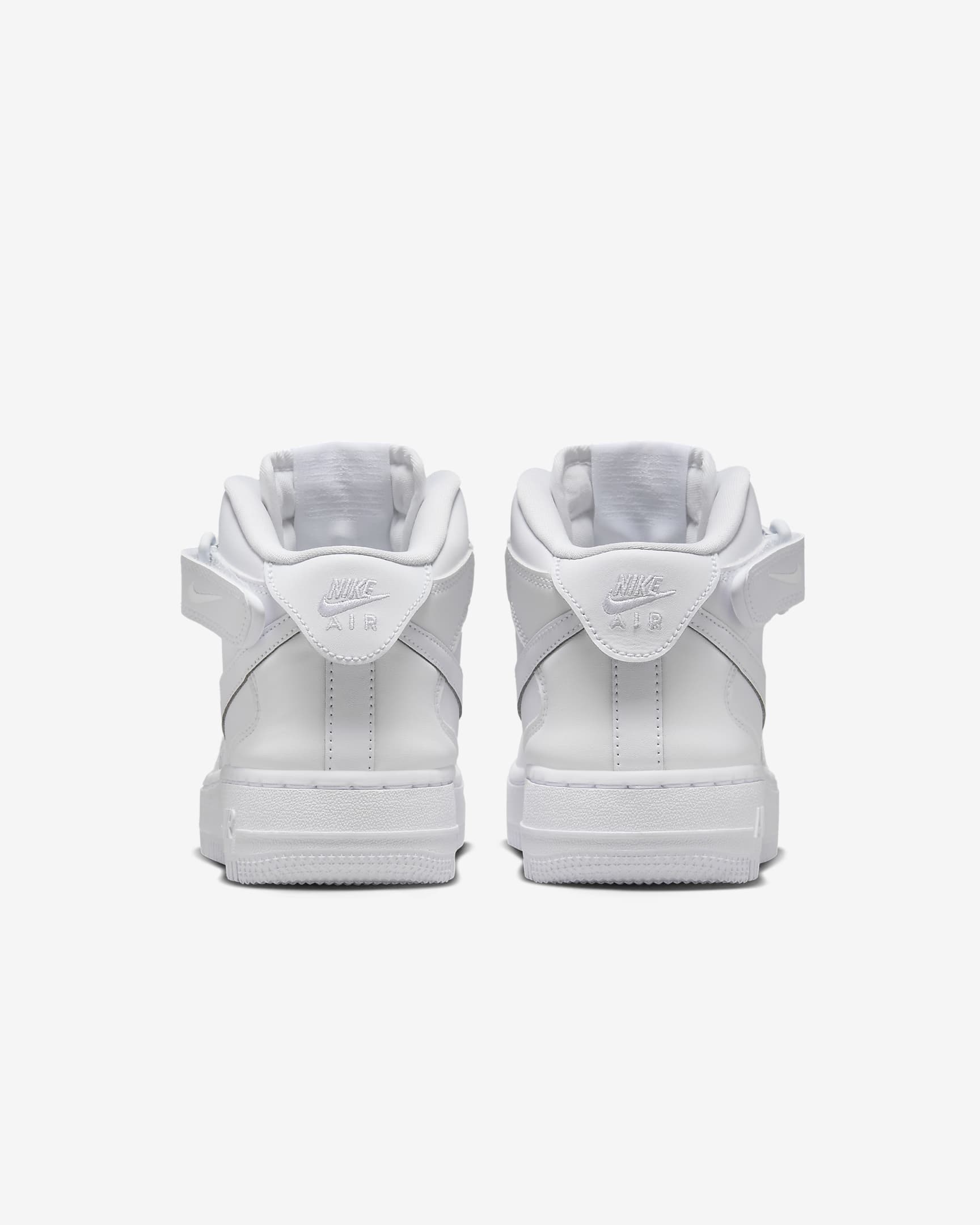 Nike Air Force 1 Mid EasyOn Older Kids' Shoes - White/White/White
