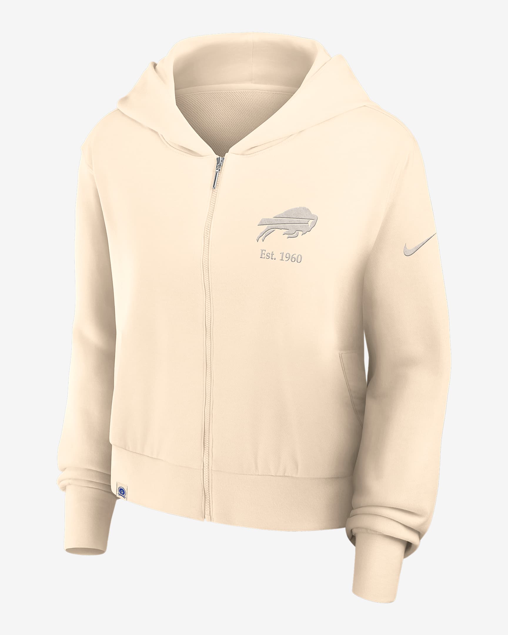 Buffalo Bills Established Women’s Nike NFL Full-Zip Hoodie - Natural