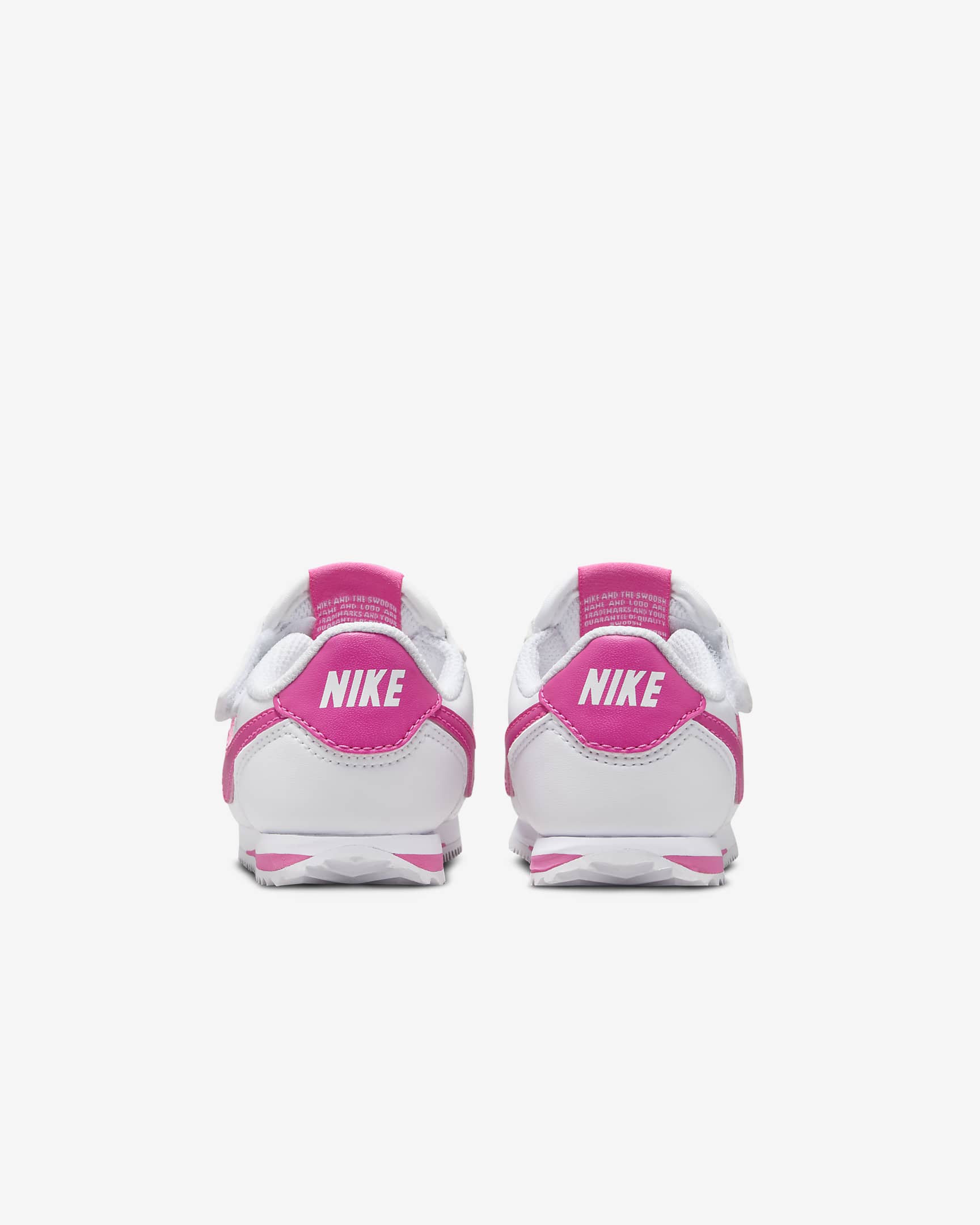 รองเท้าทารก/เด็กวัยหัดเดิน Nike Cortez EasyOn - ขาว/Laser Fuchsia