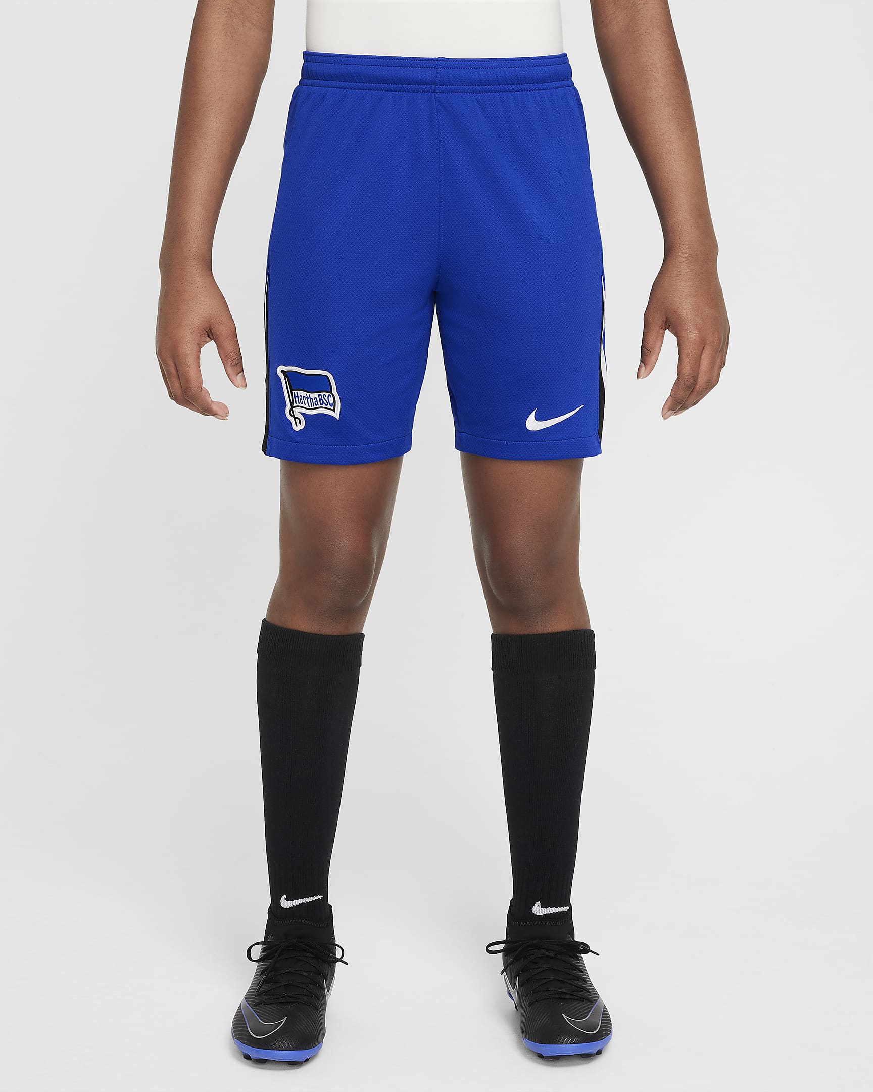 Hertha BSC 2024/25 Stadium Home/Away Nike Dri-FIT Replica-Fußballshorts für ältere Kinder - Old Royal/Weiß