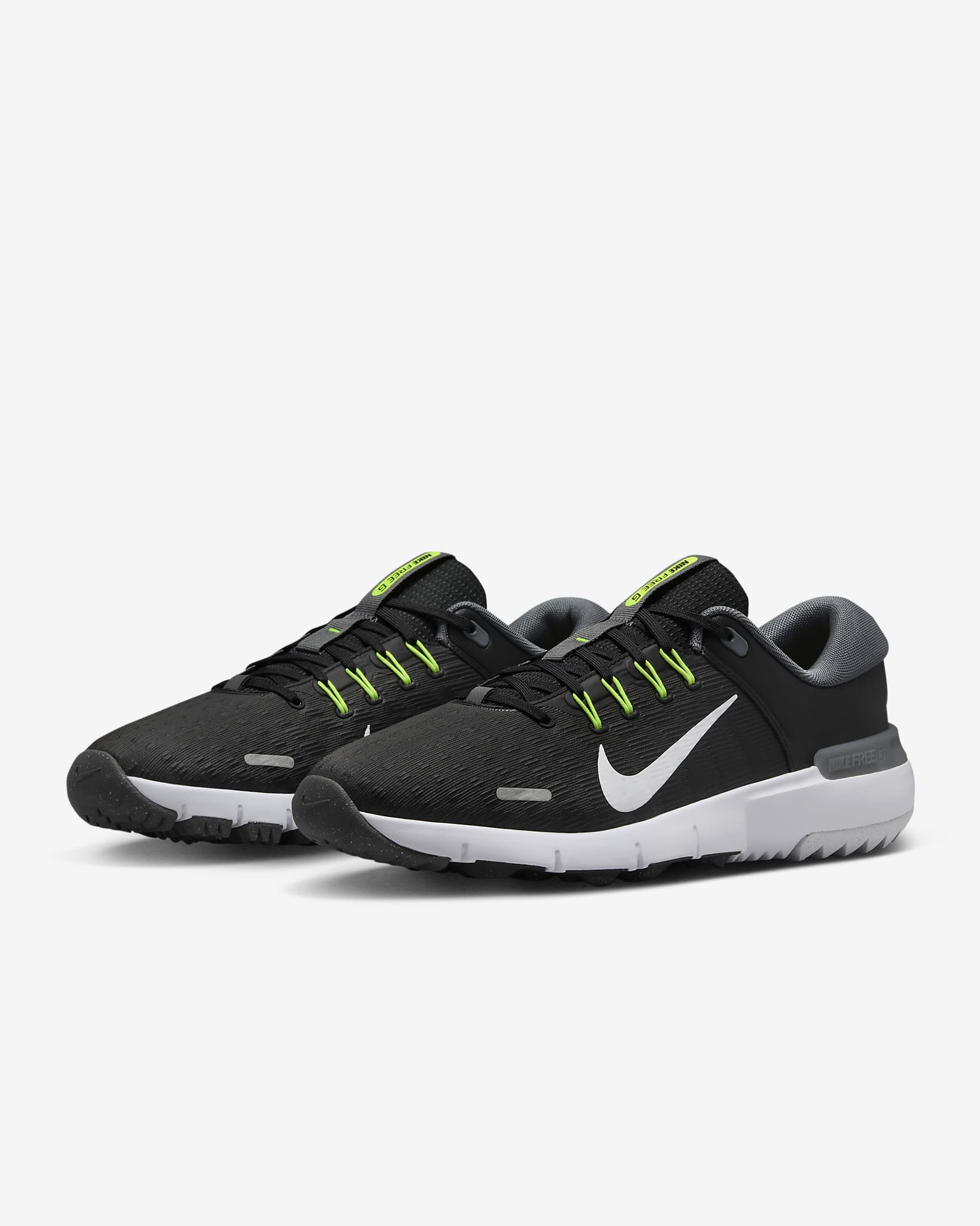 Nike Free Golf NN Golf Shoes - Black/Iron Grey/Volt/White